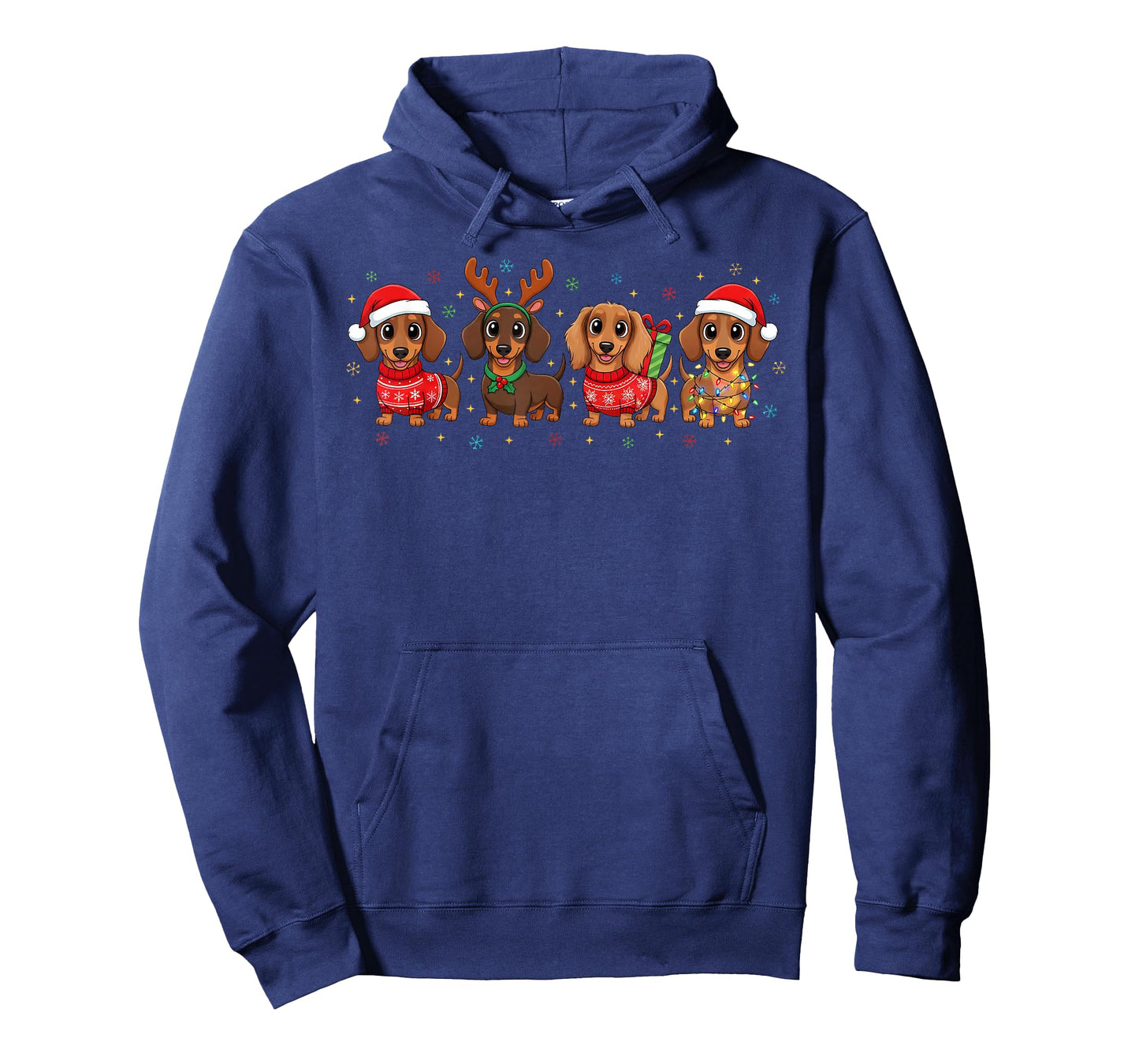 Christmas Xmas Lights Dachshund Dog Lover Pajamas Holiday T-Shirt