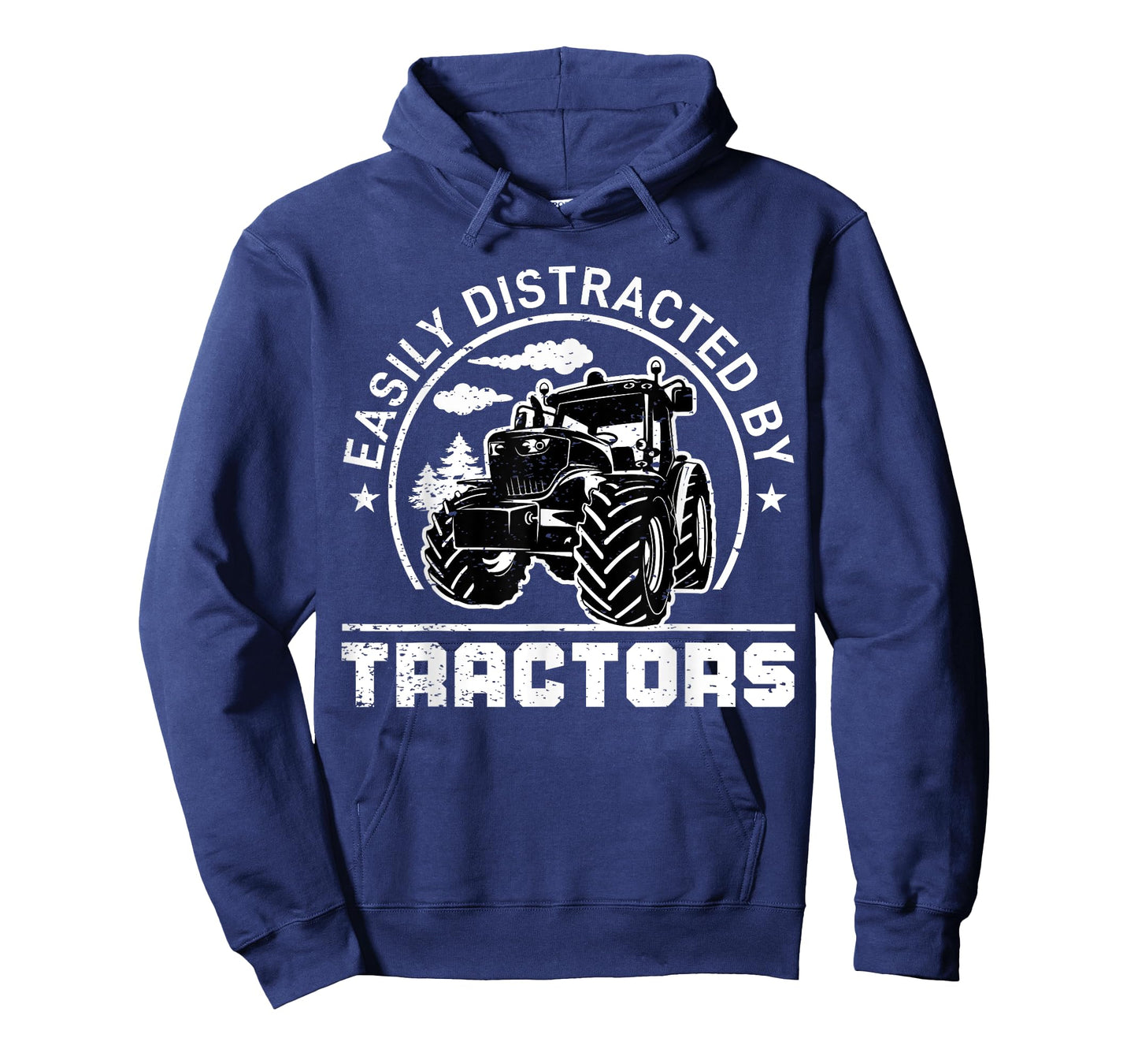 Easily Distracted By Tractors Funny Farm Tractor Enthusiast T-Shirt