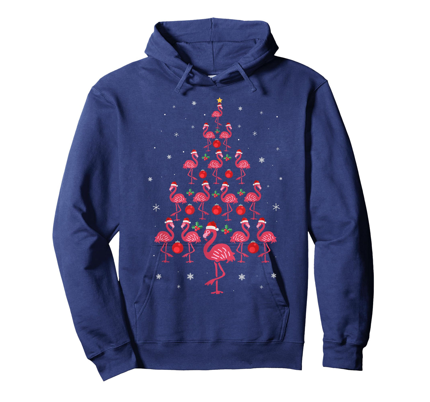 Pink Flamingo Christmas Tree Cute Flamingos Xmas Holiday T-Shirt