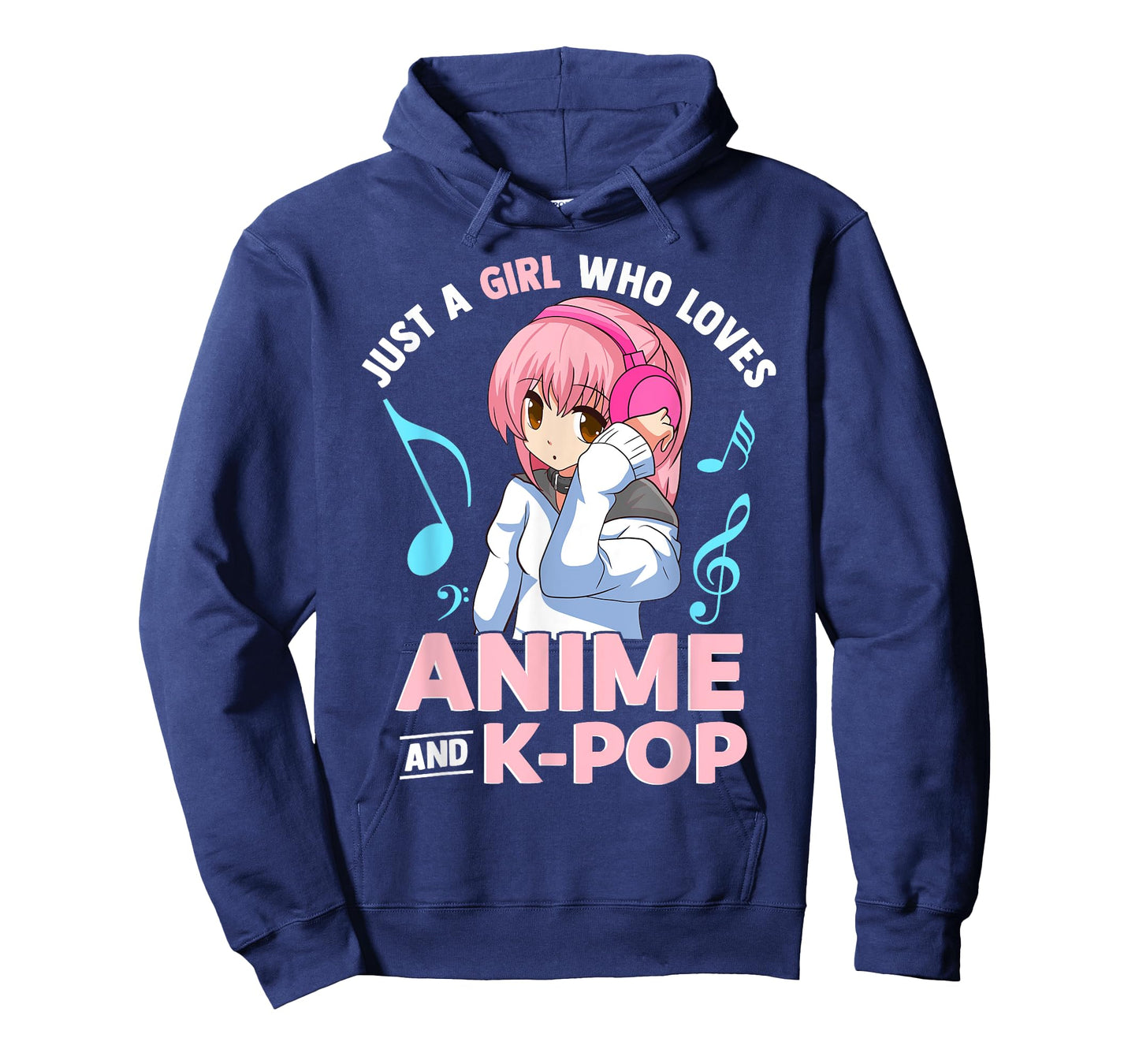Just A Girl Who Loves Anime and K-Pop Music Women and Girls T-Shirt