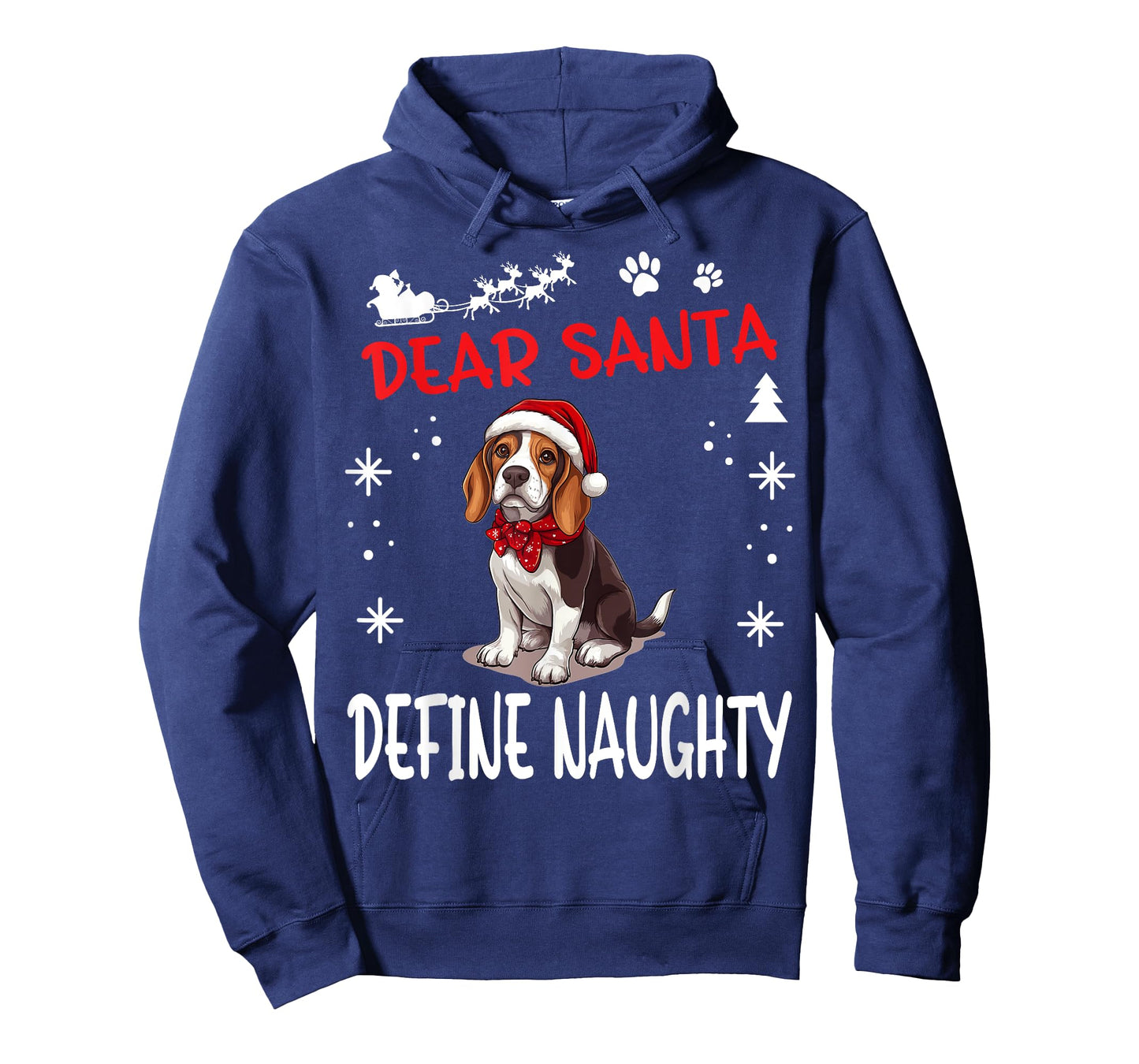 Cute Beagle dog Dog Christmas Dear Santa Define Naughty T-Shirt