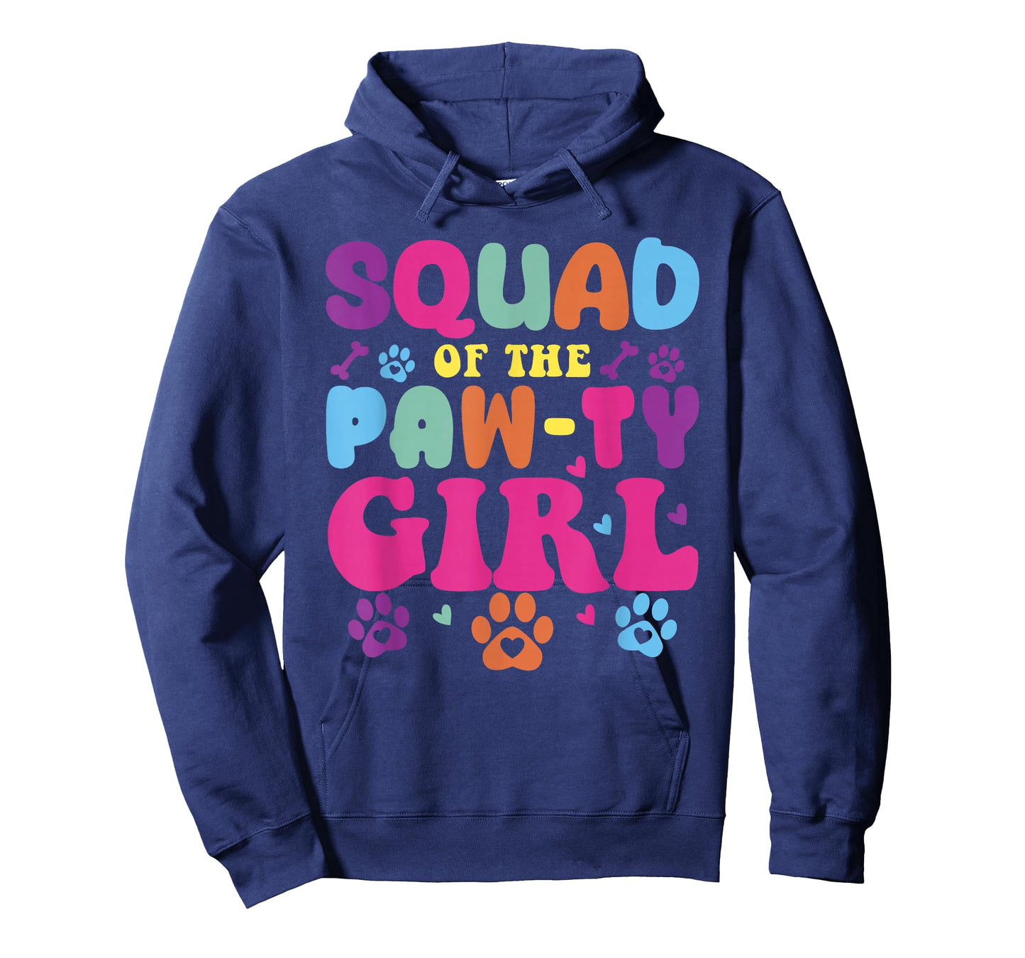 Squad of The Paw-Ty Girl Birthday Family Matching Party T-Shirt