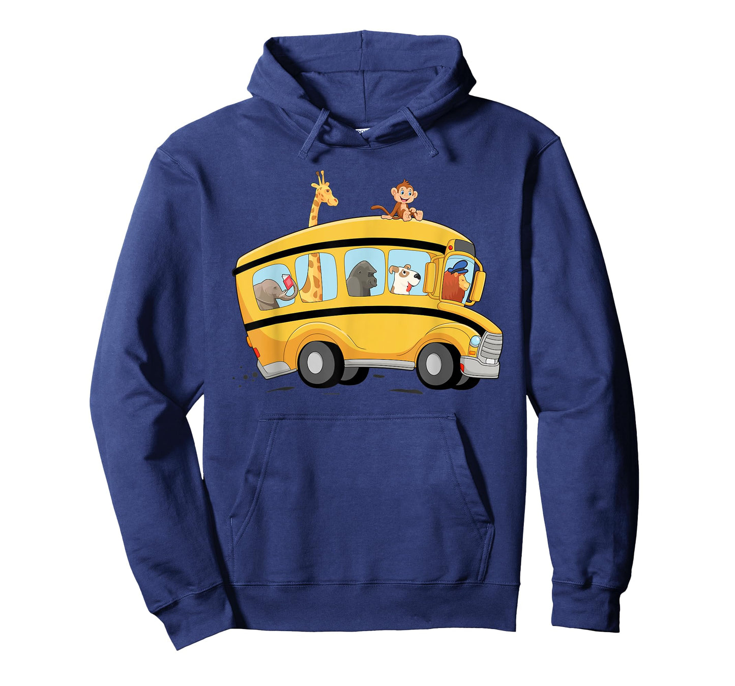lion,Dog and Monkey in a School Bus Funny Men Women Kids T-Shirt
