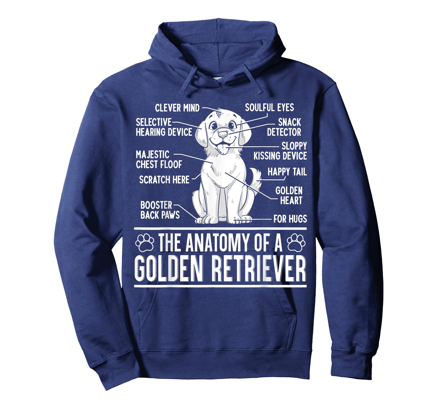 The Anatomy Of A Golden Retriever Funny Dog Lover Puppy Men Women Kids T-Shirt