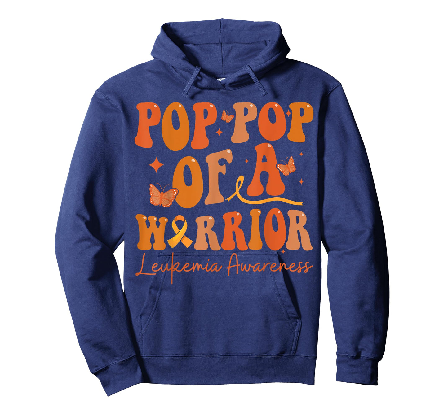 Pop Pop Of A Warrior Leukemia Awareness Family Matching T-Shirt