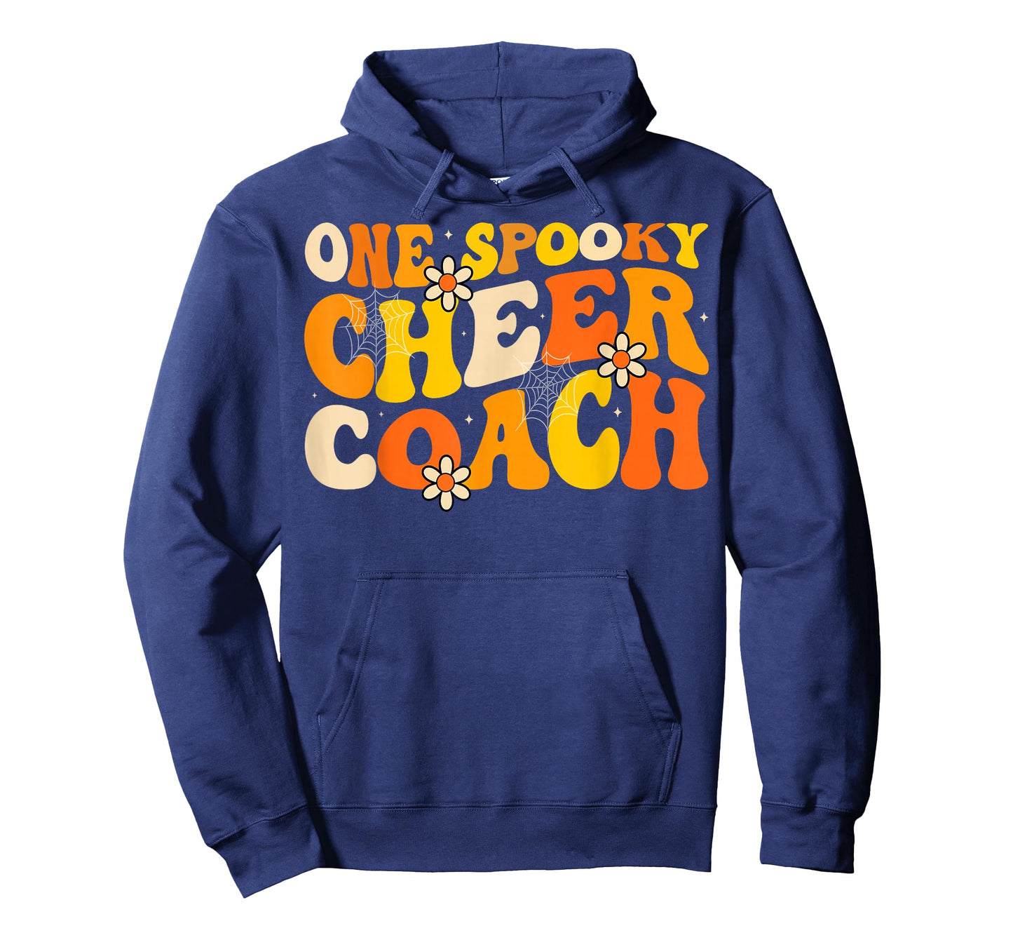 One Spooky Cheer Coach - Cheerleader Coach Groovy Halloween T-Shirt