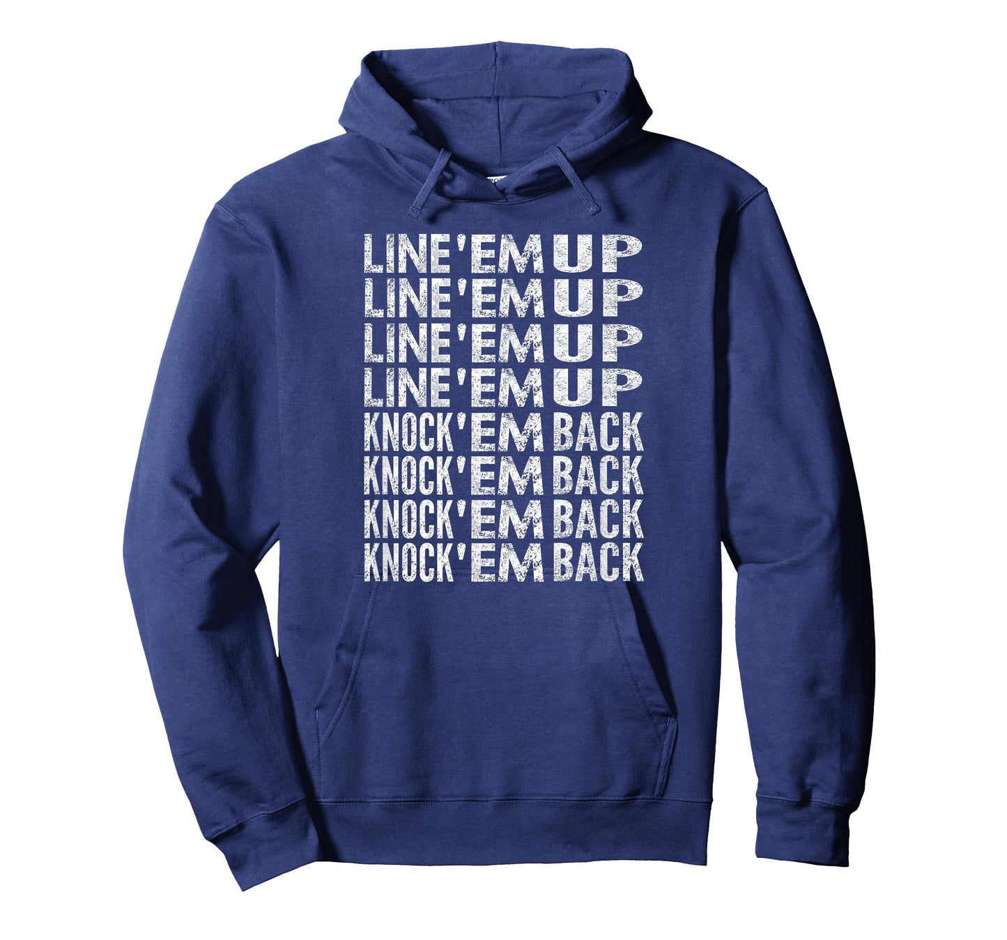Line 'Em Up, Knock 'Em Back, Distressed Look T-Shirt