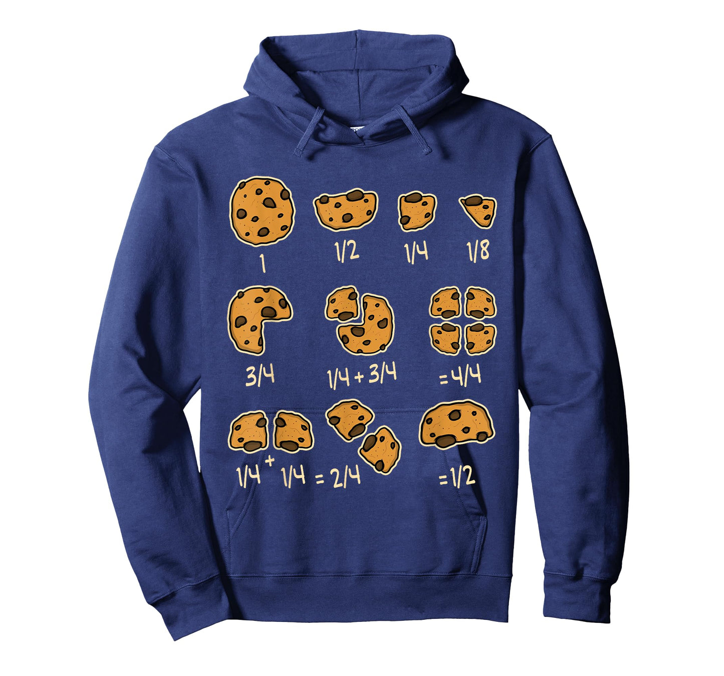 Chocolate Cookie Quick Math Fraction Math Teachers T-Shirt for Men Women Girls Kids