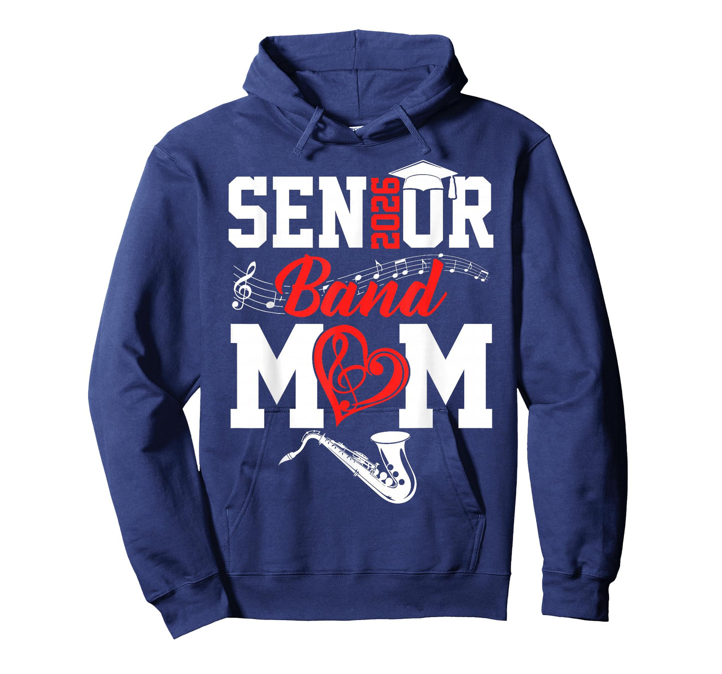 Senior Band Mom 2026 Marching Band Class Of 2026 Saxophone T-Shirt