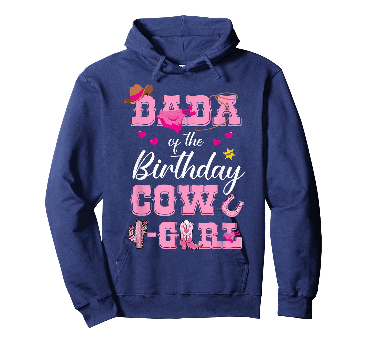 Mens Dada Of The Birthday Cow Girl Rodeo Cowgirl Birthday T-Shirt