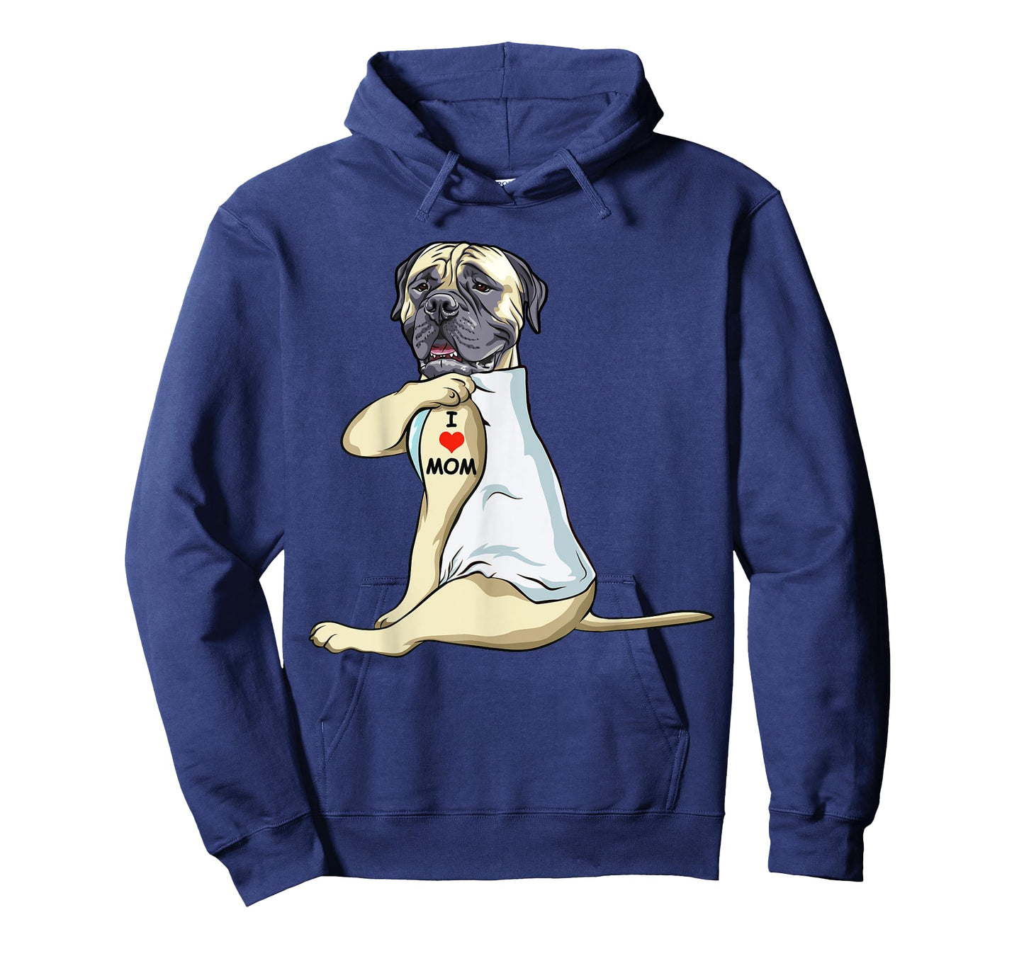 I Love Mom Tattoo English Mastiff Mom Dog Lover Women T-Shirt