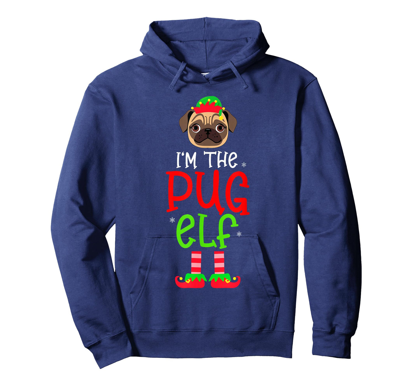 Christmas I'm The Pug Elf Pet Dog Matching Family Group T-Shirt