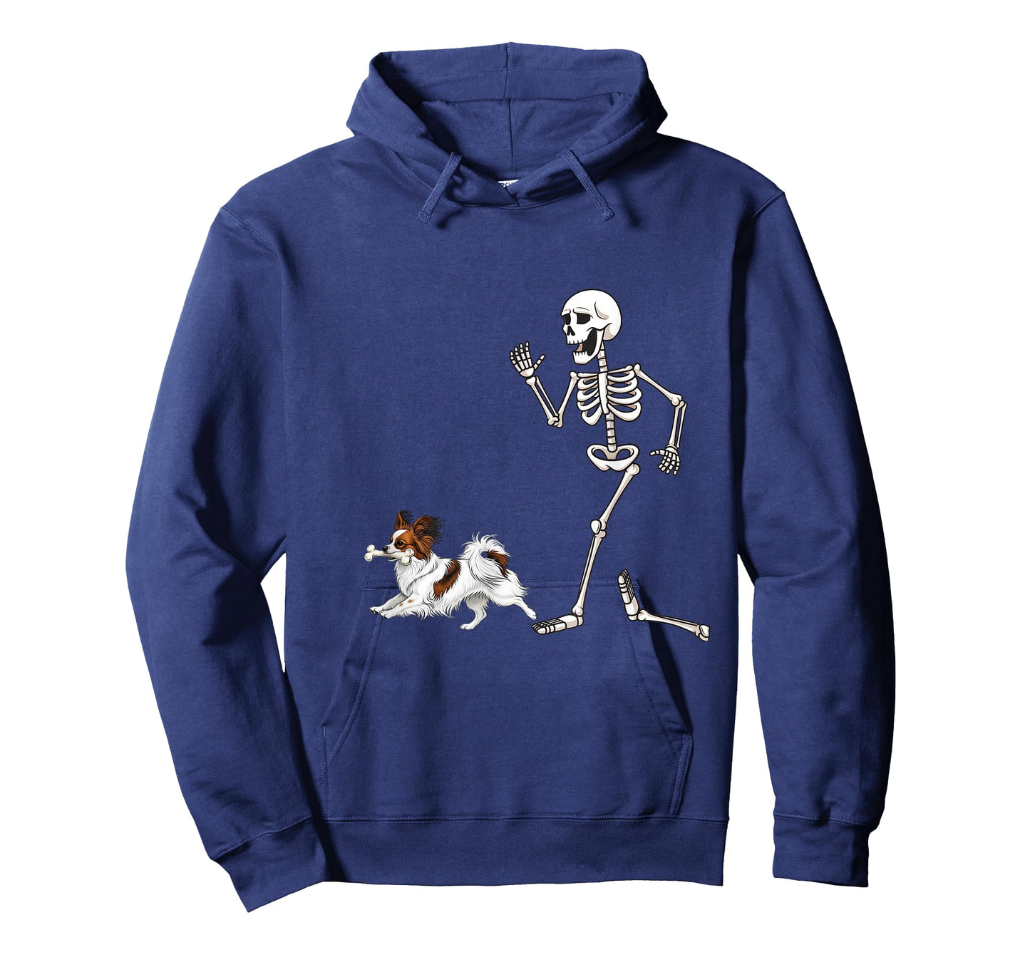 Funny Halloween Papillon and Skeleton T-Shirt