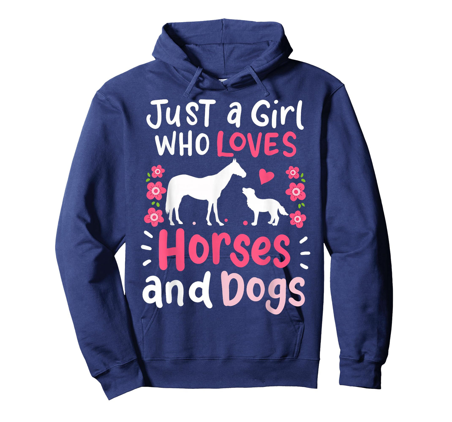 Horse Just a Girl Who Loves Horses and Dogs Funny Gift T-Shirt Small