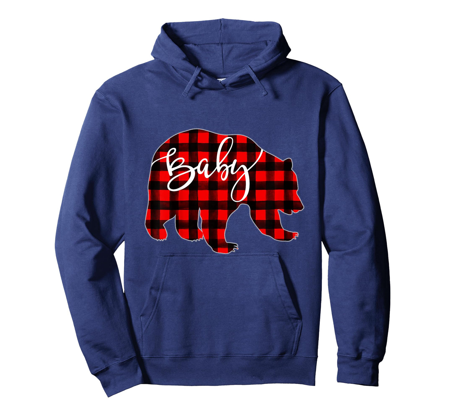 Kids Red Plaid Baby Bear Matching Family Christmas Eve Buffalo T-Shirt