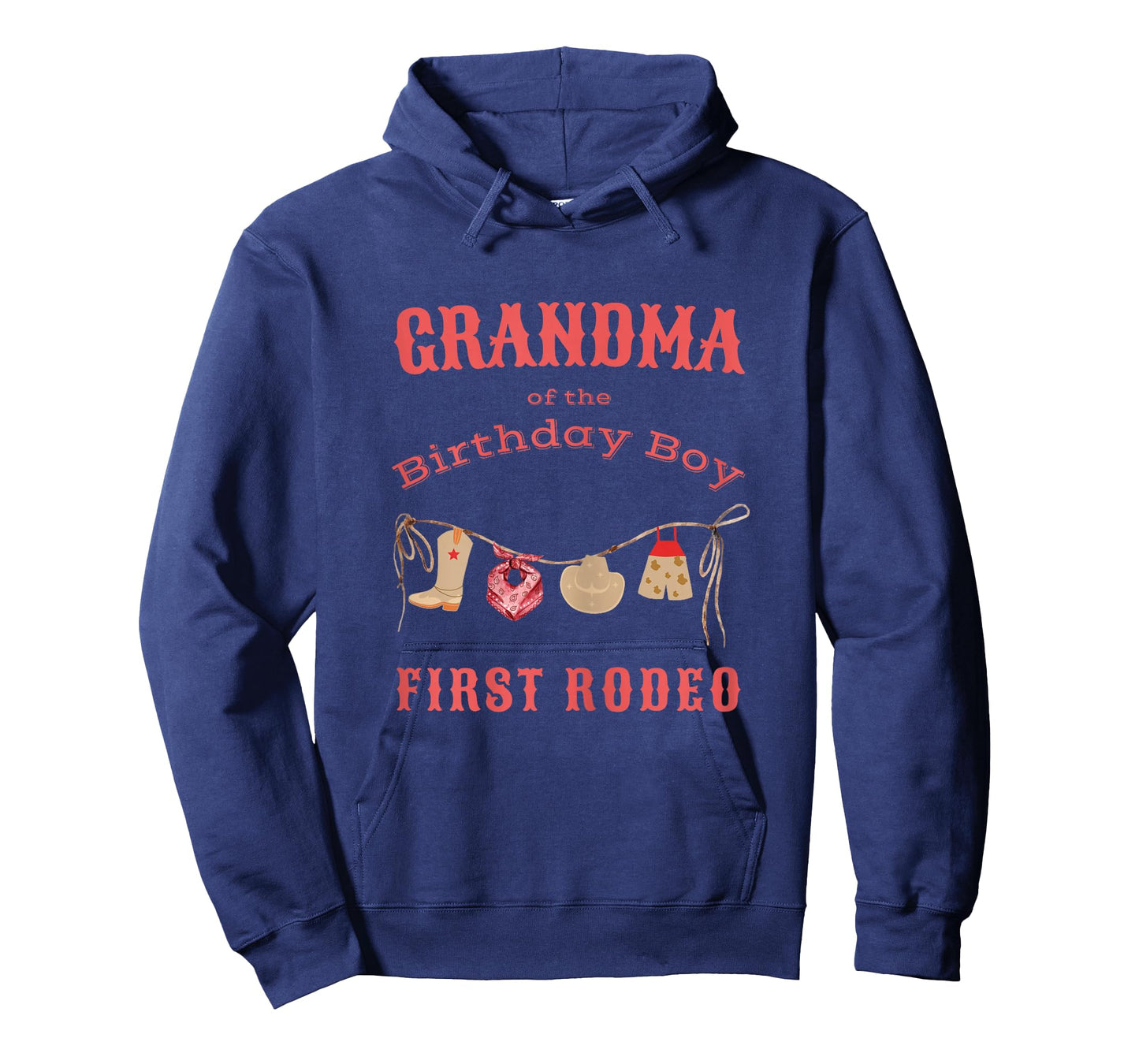 Grandma First Rodeo 1st Birthday Cowboy Family Matching T-Shirt