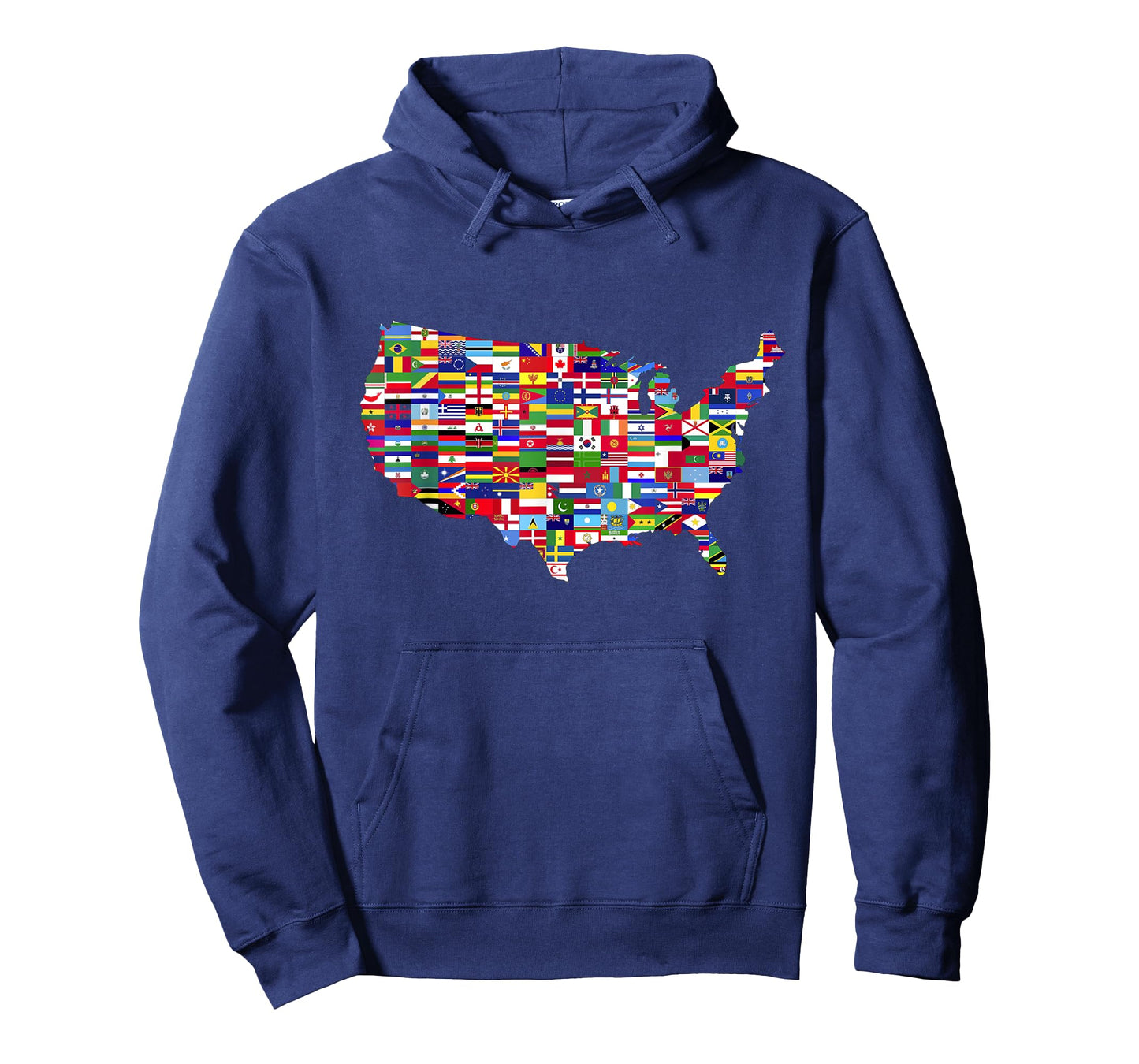 America Melting Pot International Flag Immigrant Map T-Shirt