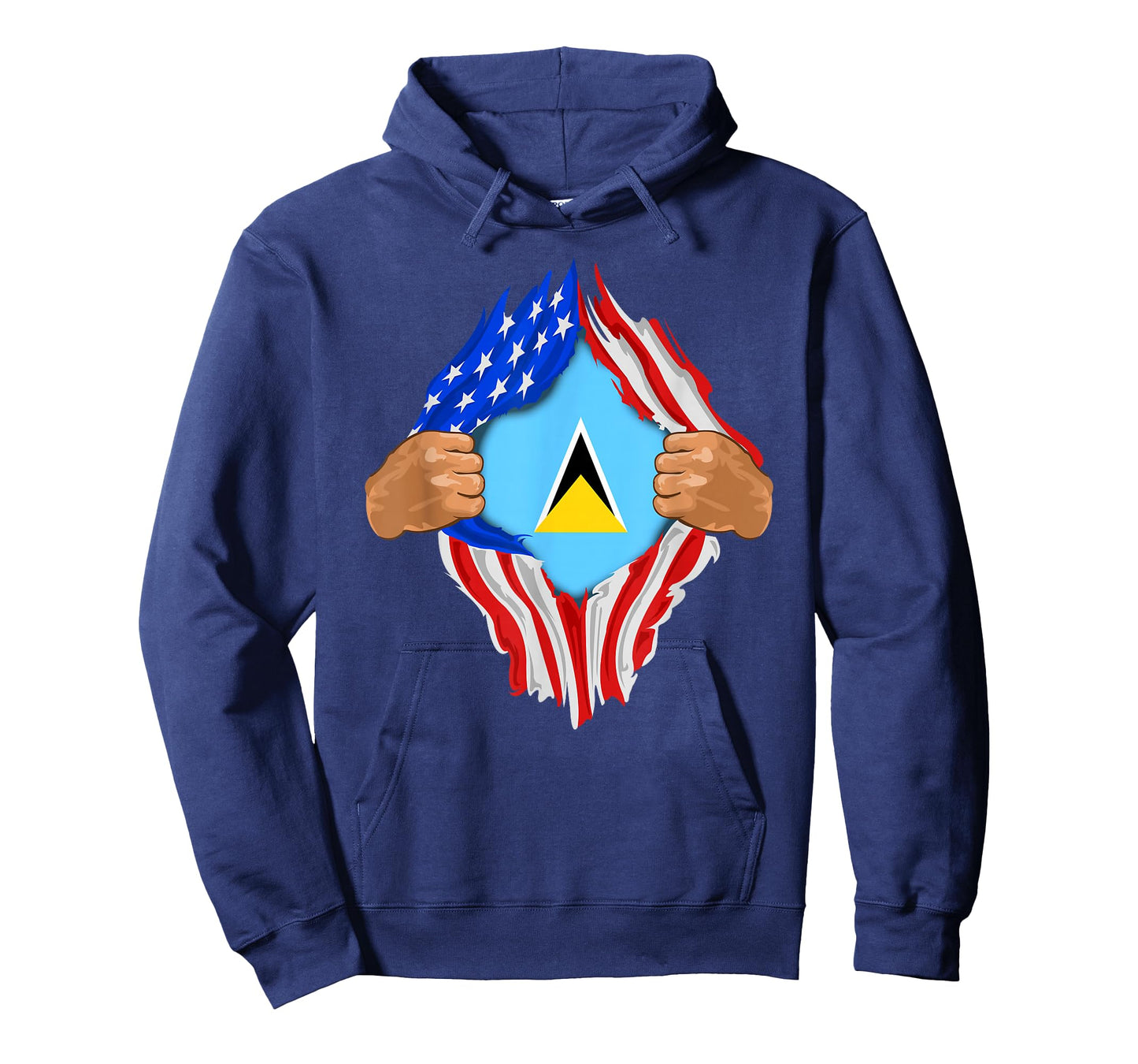 Saint Lucian Blood Inside Me | Saint Lucia Flag Gift T-Shirt