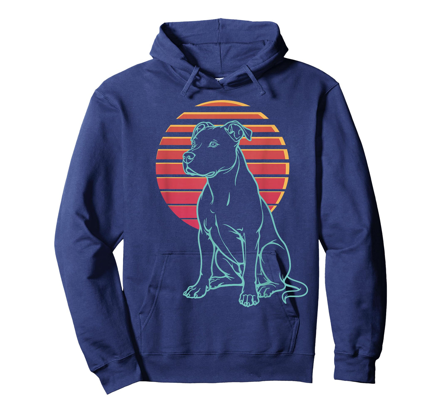 American Bulldog Lover Dog Owner Retro Synthwave 80s T-Shirt