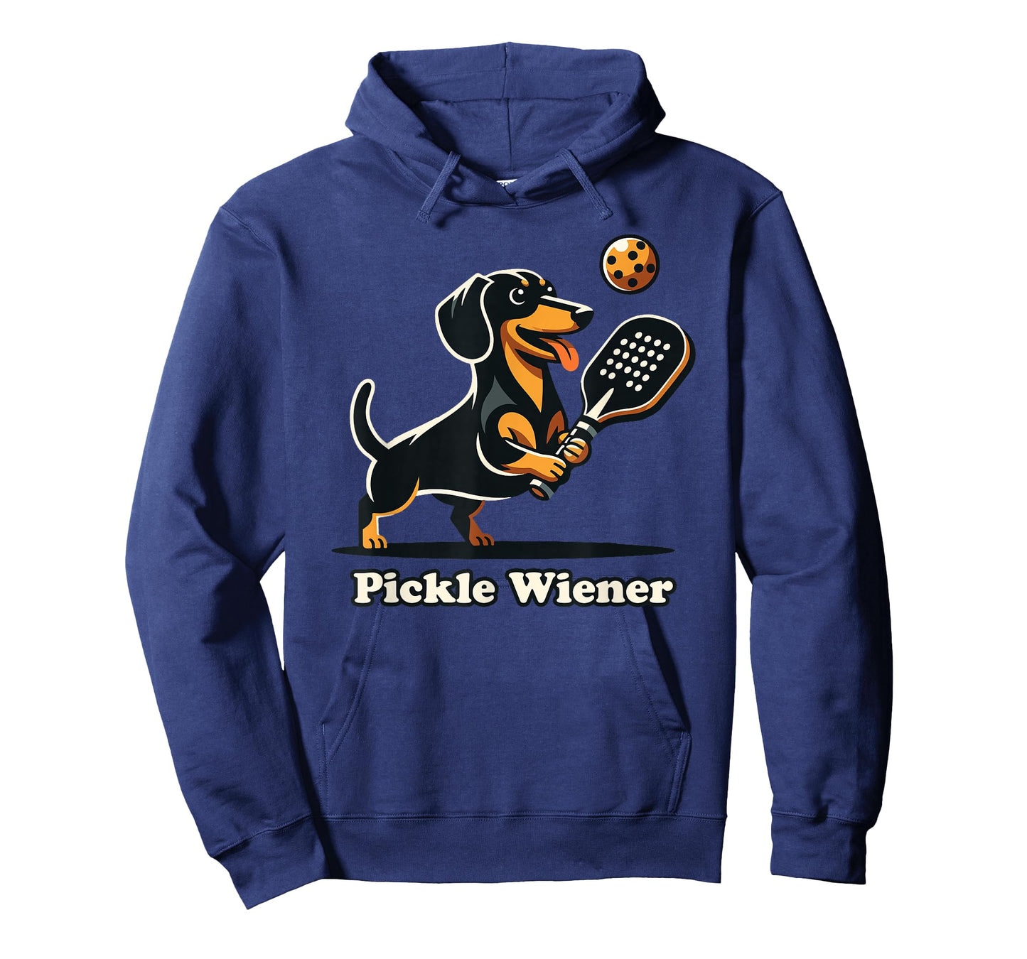 Dog Playing Pickleball Pickle Wiener Dog Dachshund Funny T-Shirt
