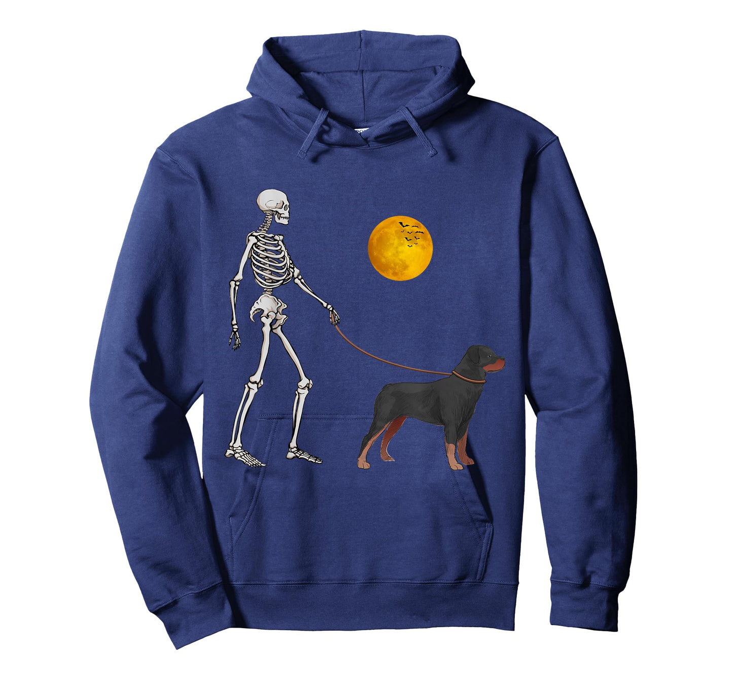 Rottweiler Skeleton Dog Walking Halloween Costume Men Women Kids T-Shirt