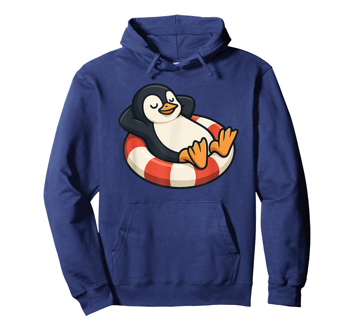 Cool Relaxed Penguin in Swimming Ring Costume T-Shirt