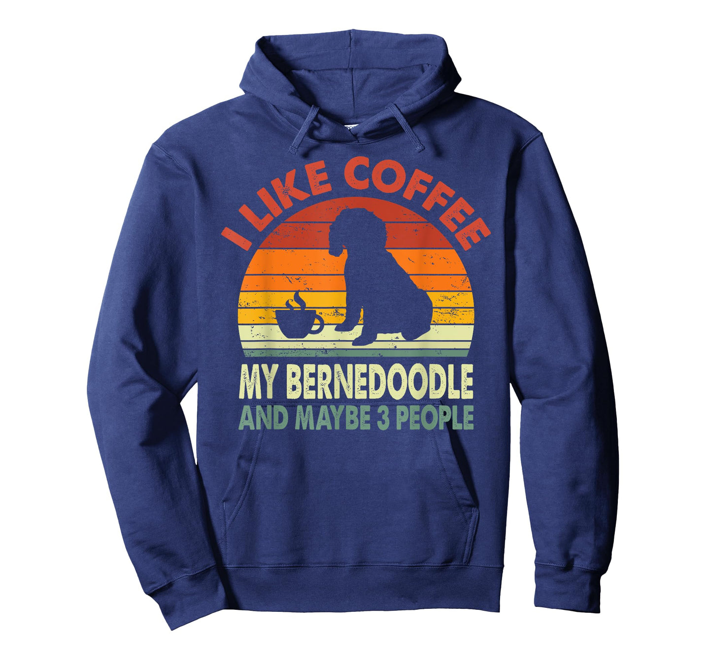 I Like Coffee My Bernedoodle And Maybe 3 People Retro Gifts T-Shirt