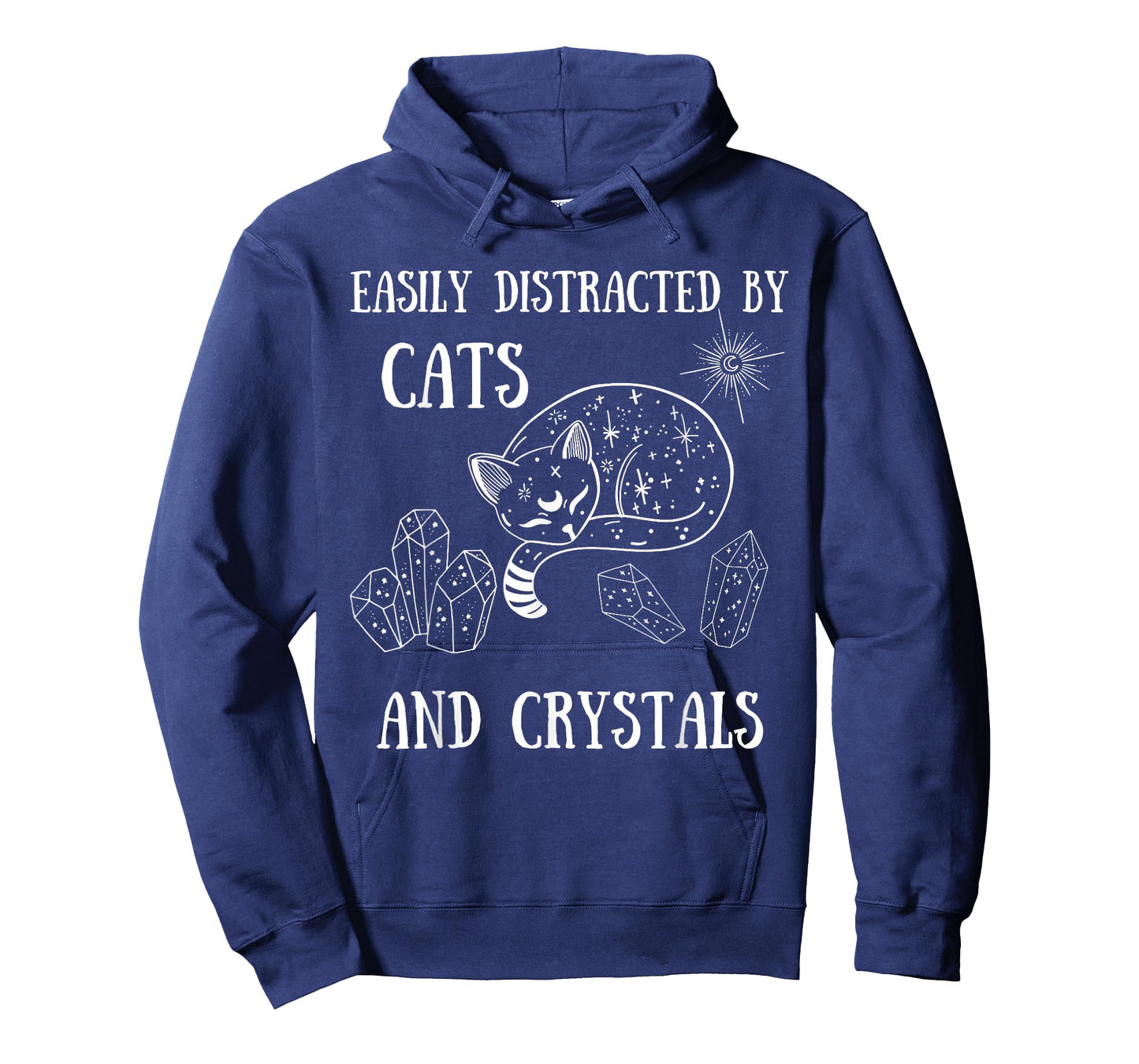 Easily Distracted by Cats Crystals Boho Spiritual Wiccan T-Shirt