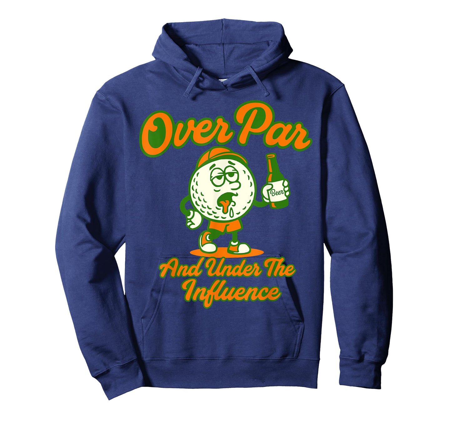 Over Par and Under The Influence Funny Golfer Golf Drinking T-Shirt