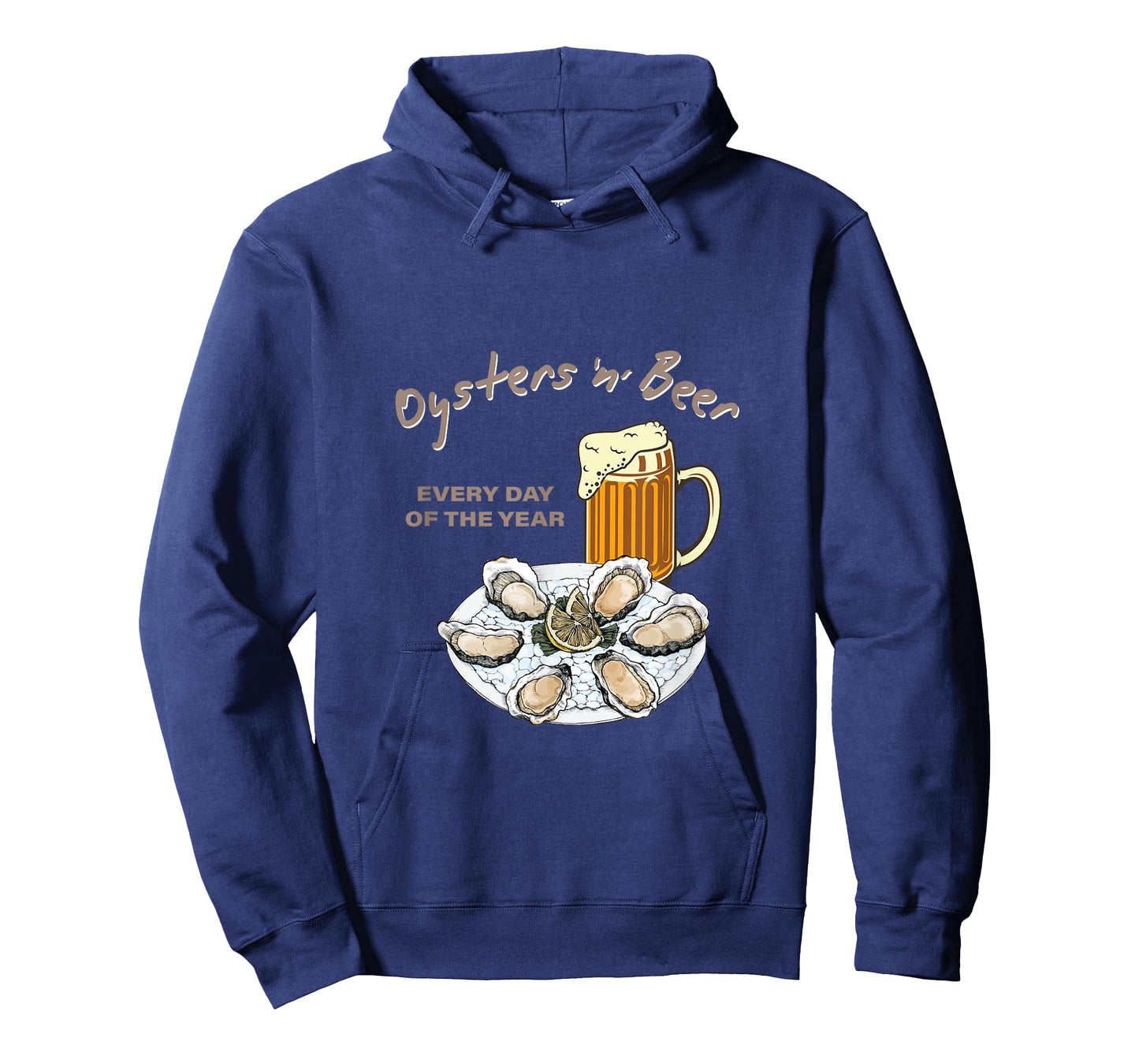 Oysters and Beer Every Day of the Year Funny Oyster Shucker T-Shirt
