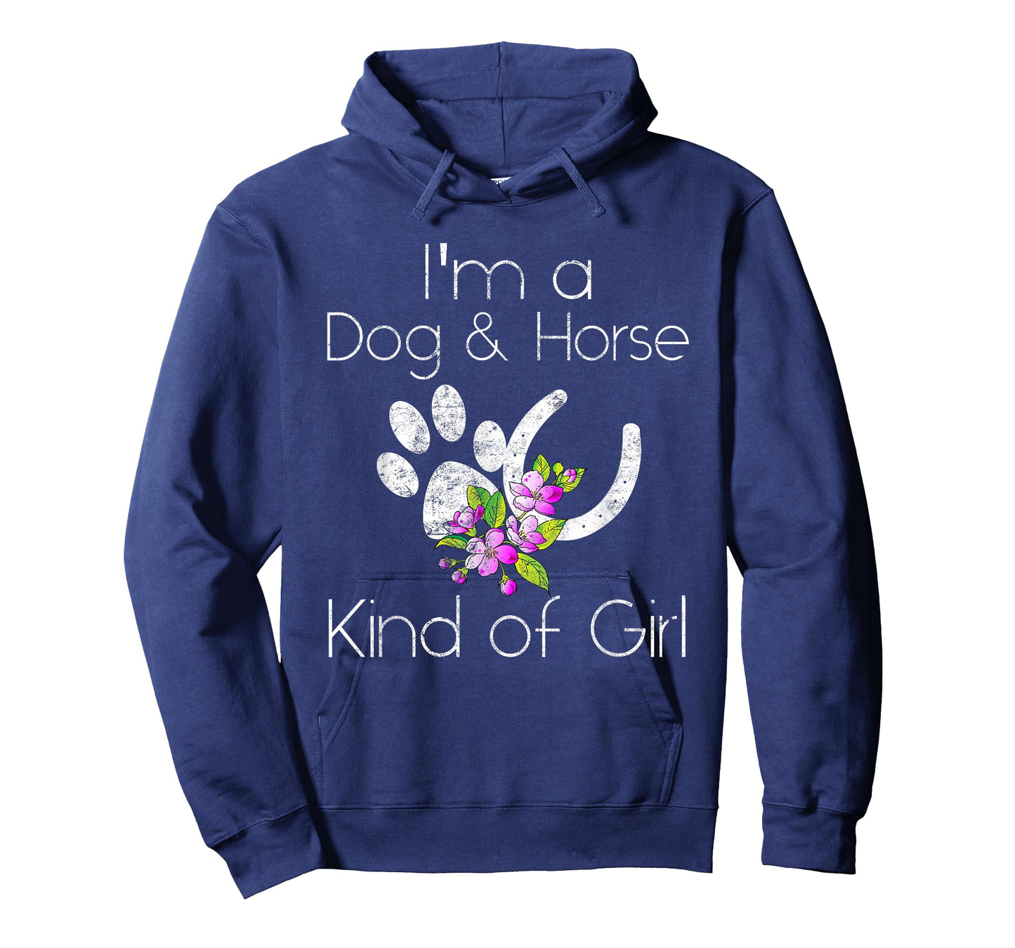 I'm a Dog and Horse Kind of Girl Paw Print Shirt Gift Tee T-Shirt
