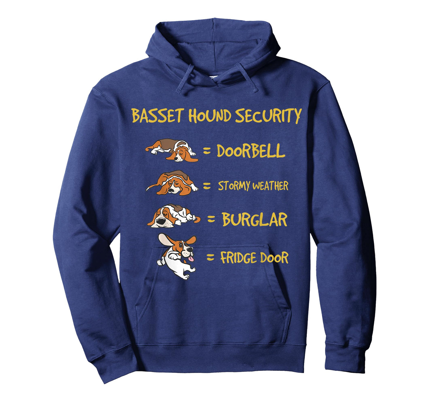 Basset Hound Security Gifts Funny Costume for Men Clothing T-Shirt Small