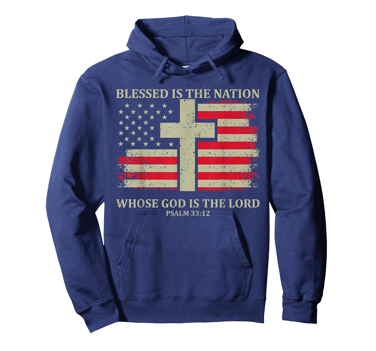 Blessed Is The Nation Whose God Is The Lord Psalm 33:12 T-Shirt