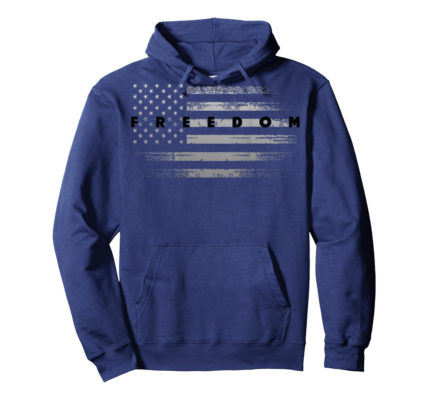 On Back | Grunge American Flag Patriotic Pride Freedom T-Shirt