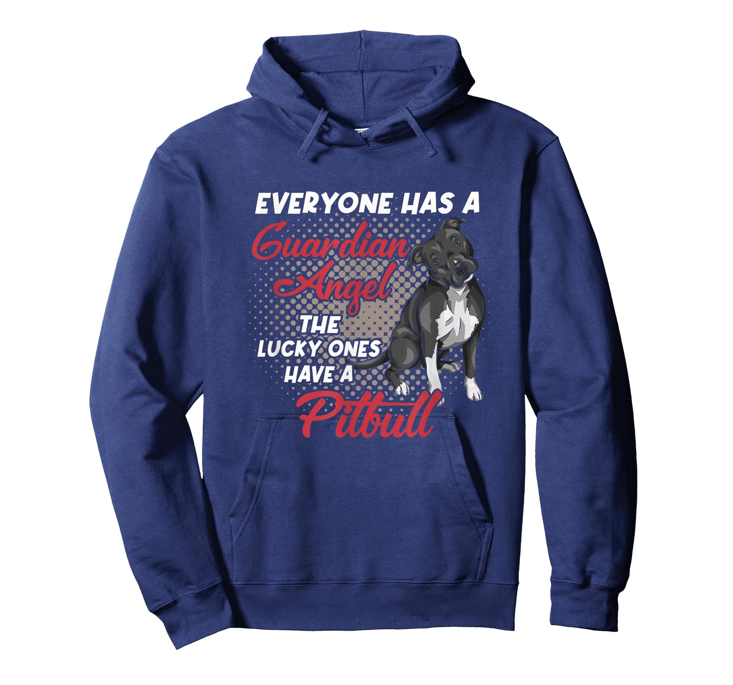 Black Pitbull Is My Guardian Angel Funny Pit Bull Dog Owner T-Shirt for Men Women