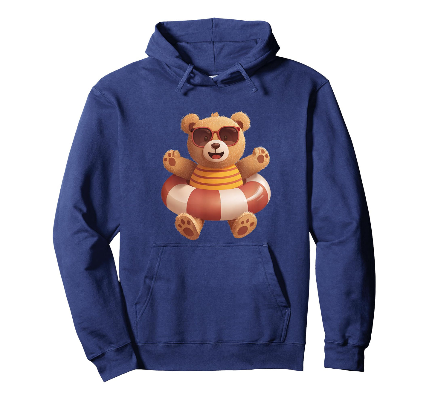 Happy Teddy Bear in Pool Ring T-Shirt