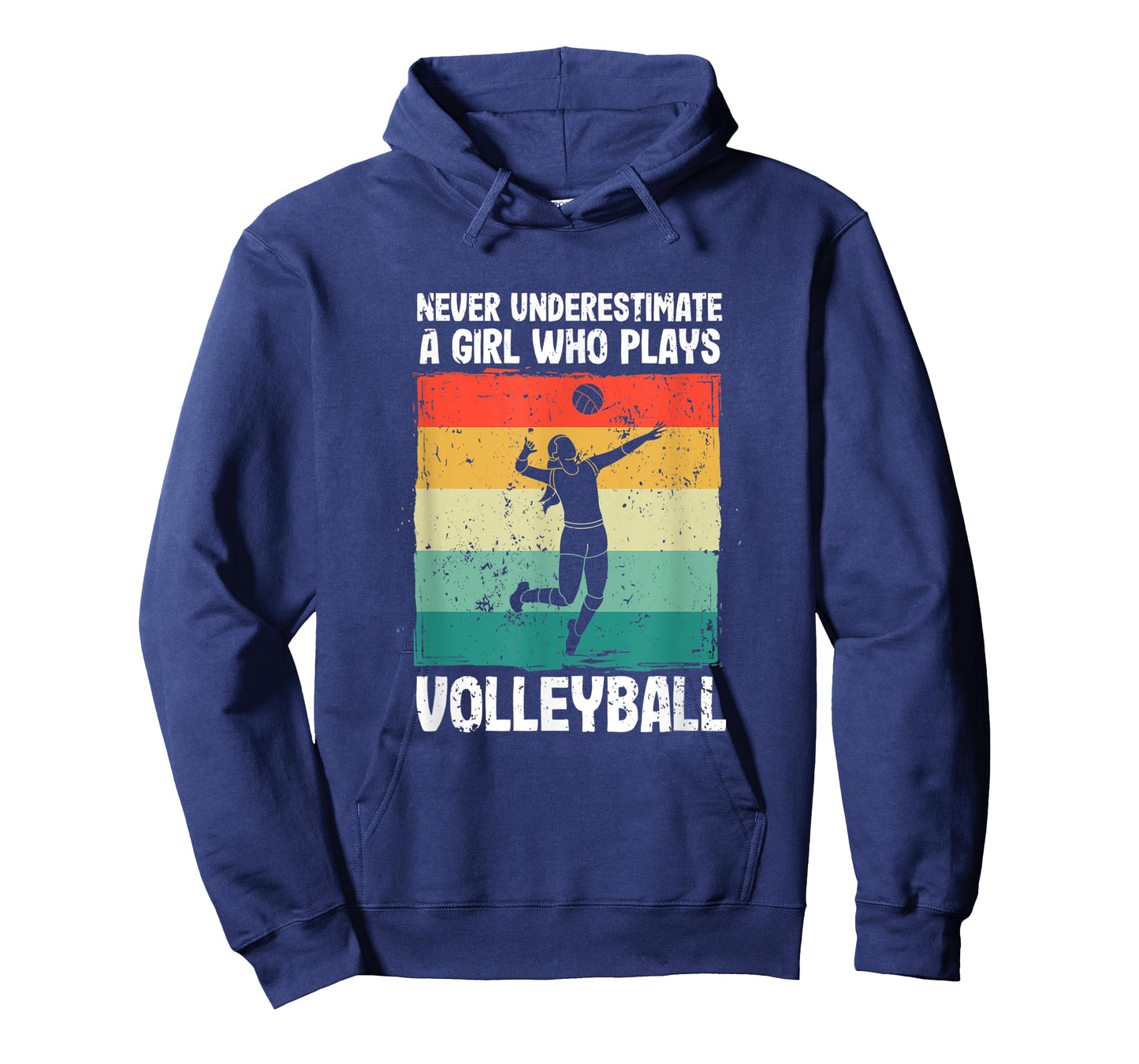 Never Underestimate A Girl Who Plays Volleyball Player Girls T-Shirt