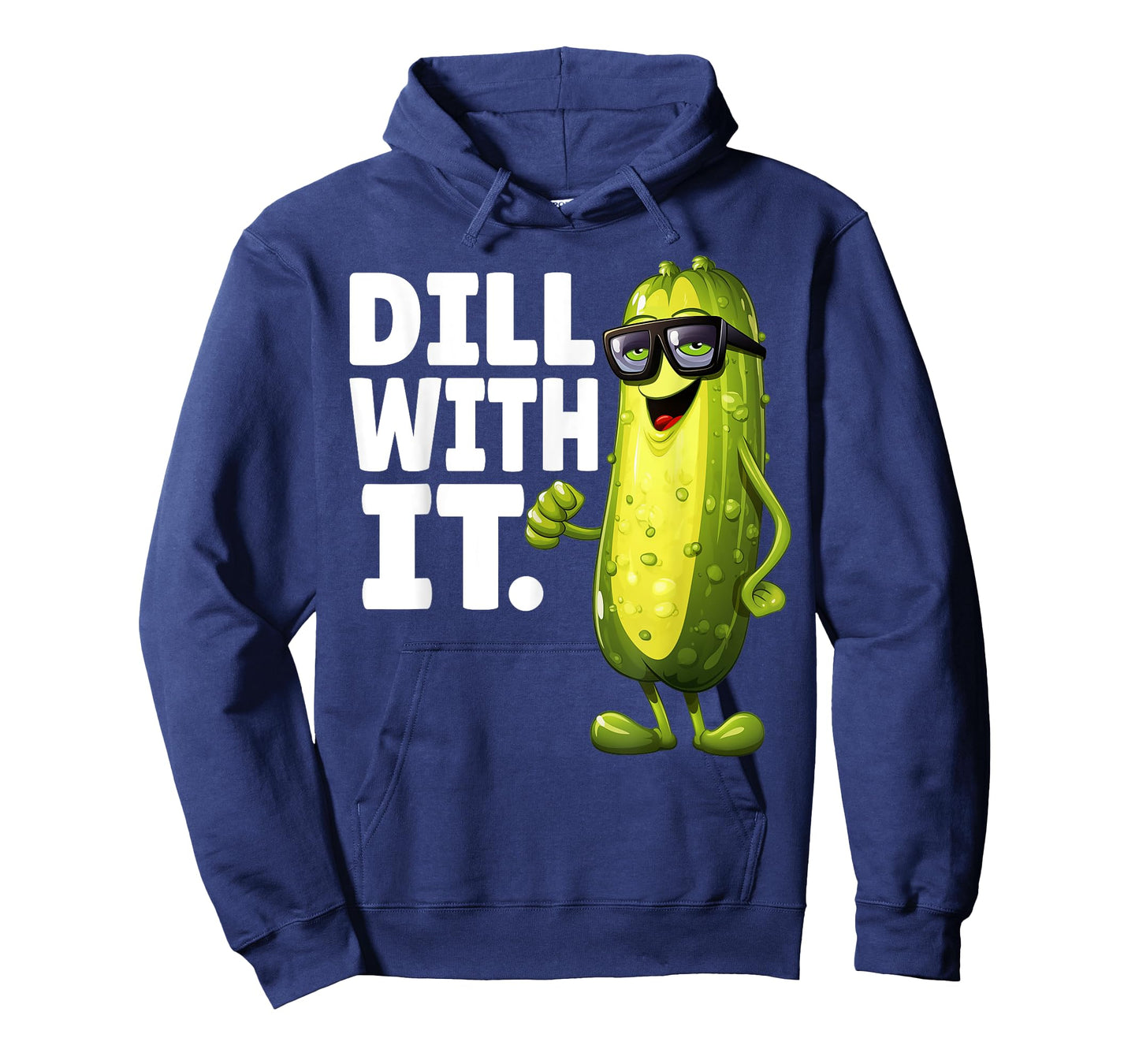 Dill With It Funny Dill Pickle With Glasses Veggie Men Women T-Shirt