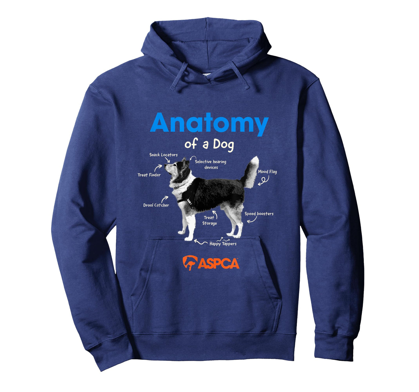 ASPCA Anatomy of a Dog Unisex-Adults Dog Lovers Classic Fit T-Shirt Black Small Crew Neck Short Sleeve