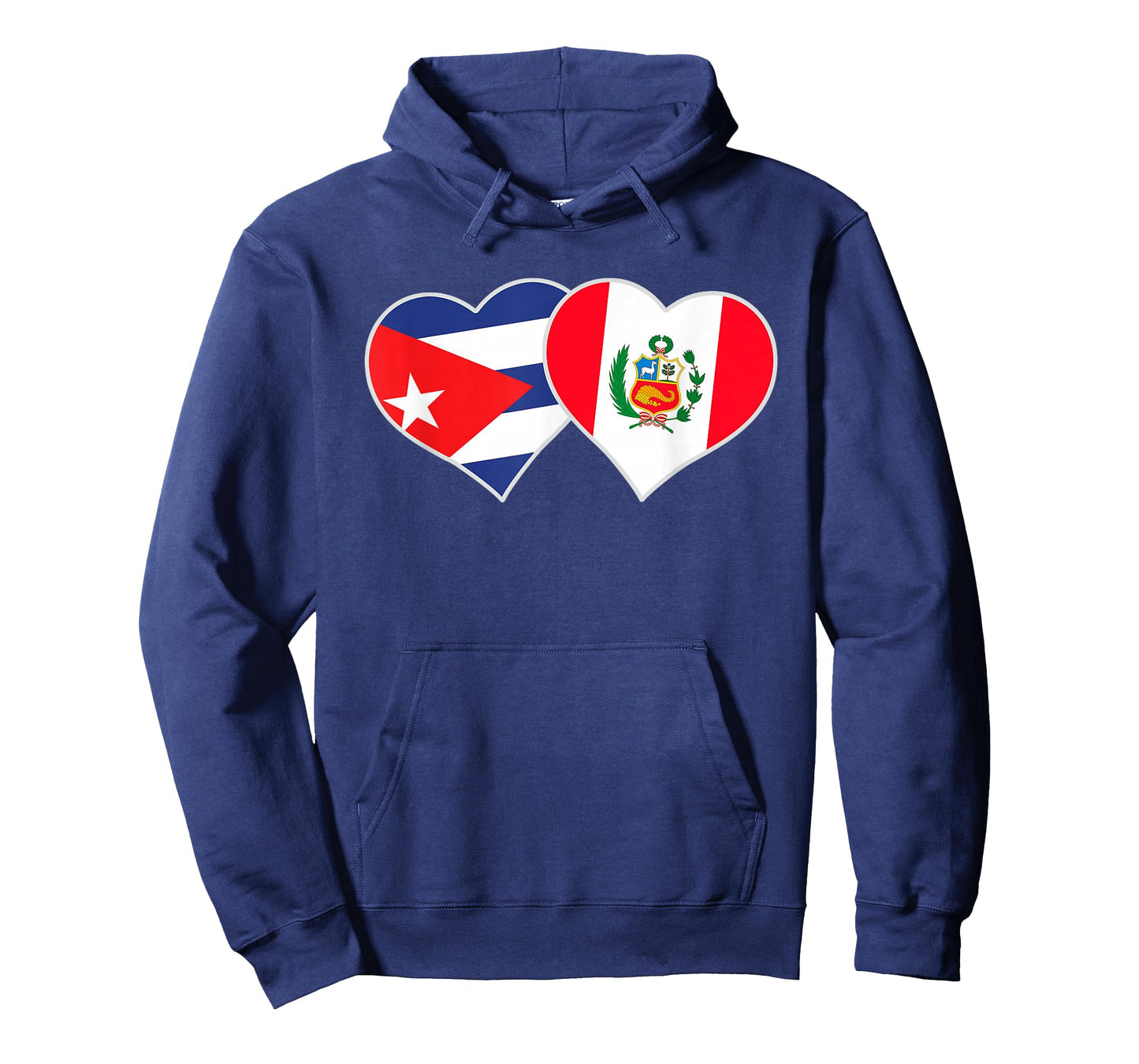Cuban Peruvian Flag Love Peru Cuba Heart T-Shirt