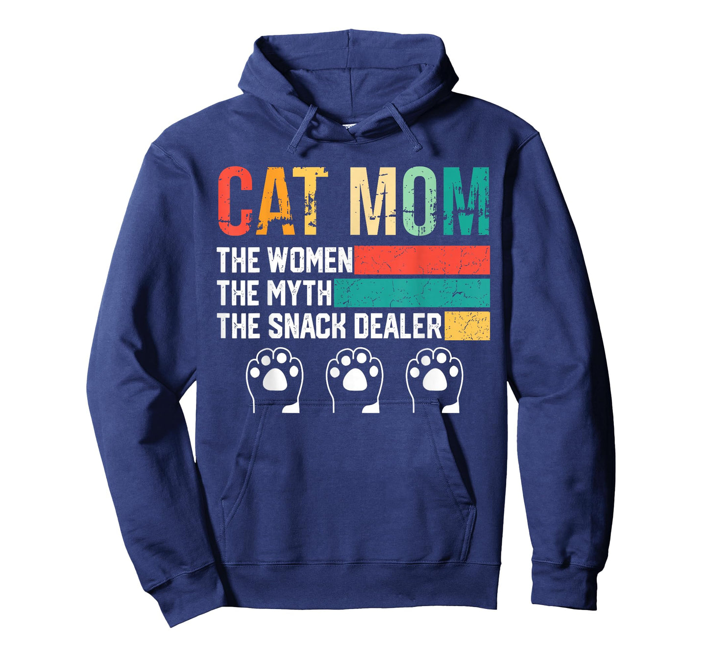 Vintage Cat Mom The Women The Myth Snack Dealer Mother's Day T-Shirt