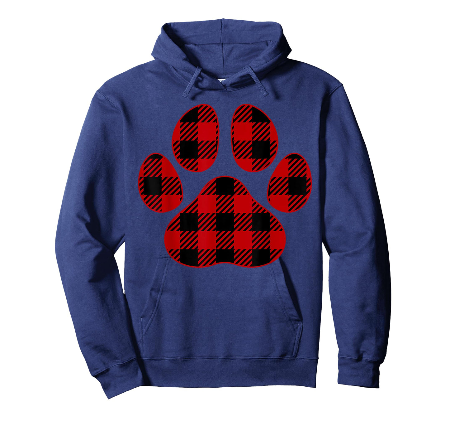 Cute Dog Lover Paw Print Plaid Pet Lover Red Plaid Paw Print Men Women Kids T-Shirt