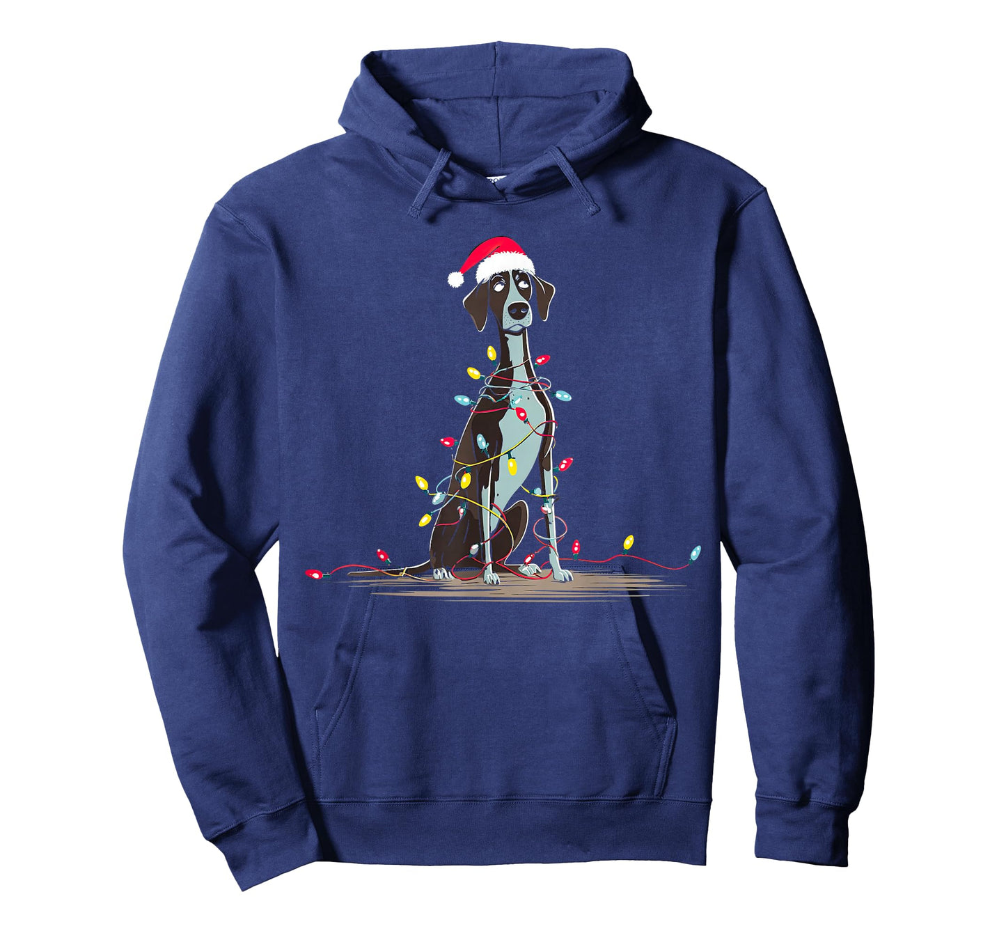 German Shorthaired Pointer Christmas Graphics Dog Lights T-Shirt