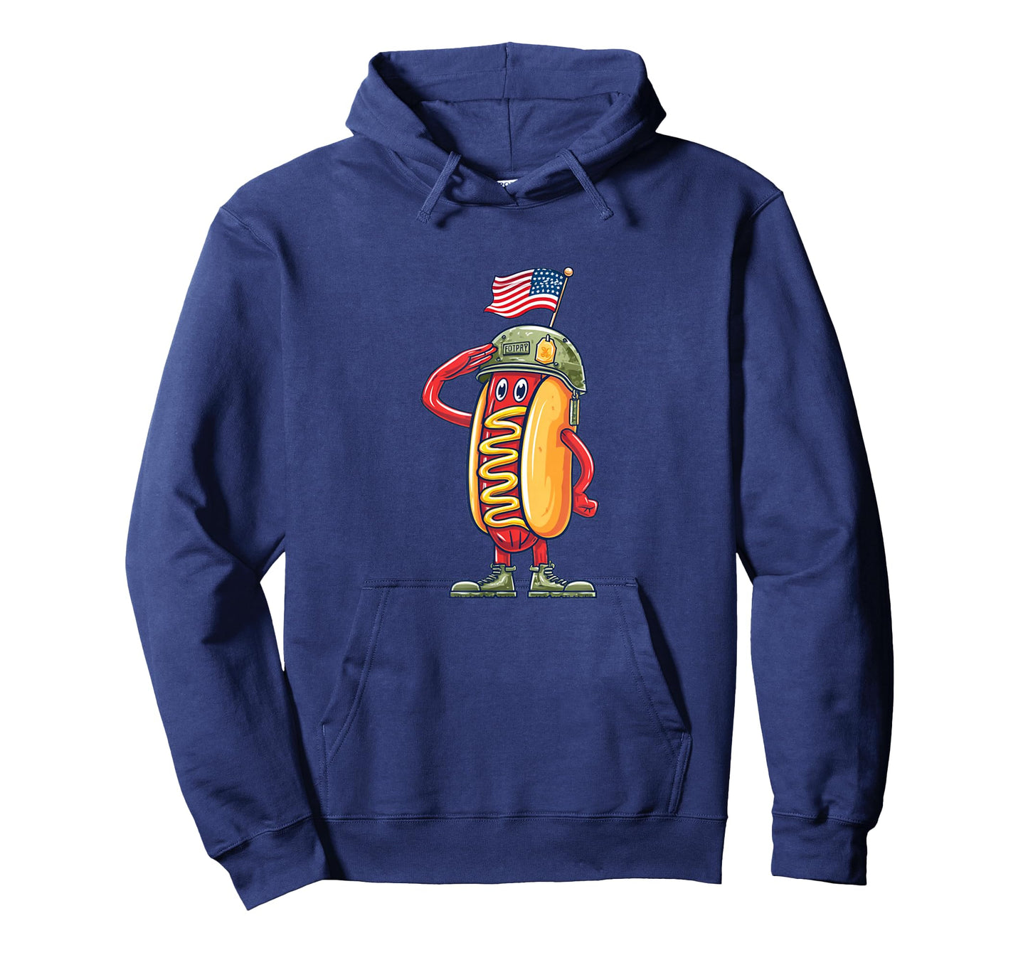 Patriotic Saluting Hotdog Costume T-Shirt