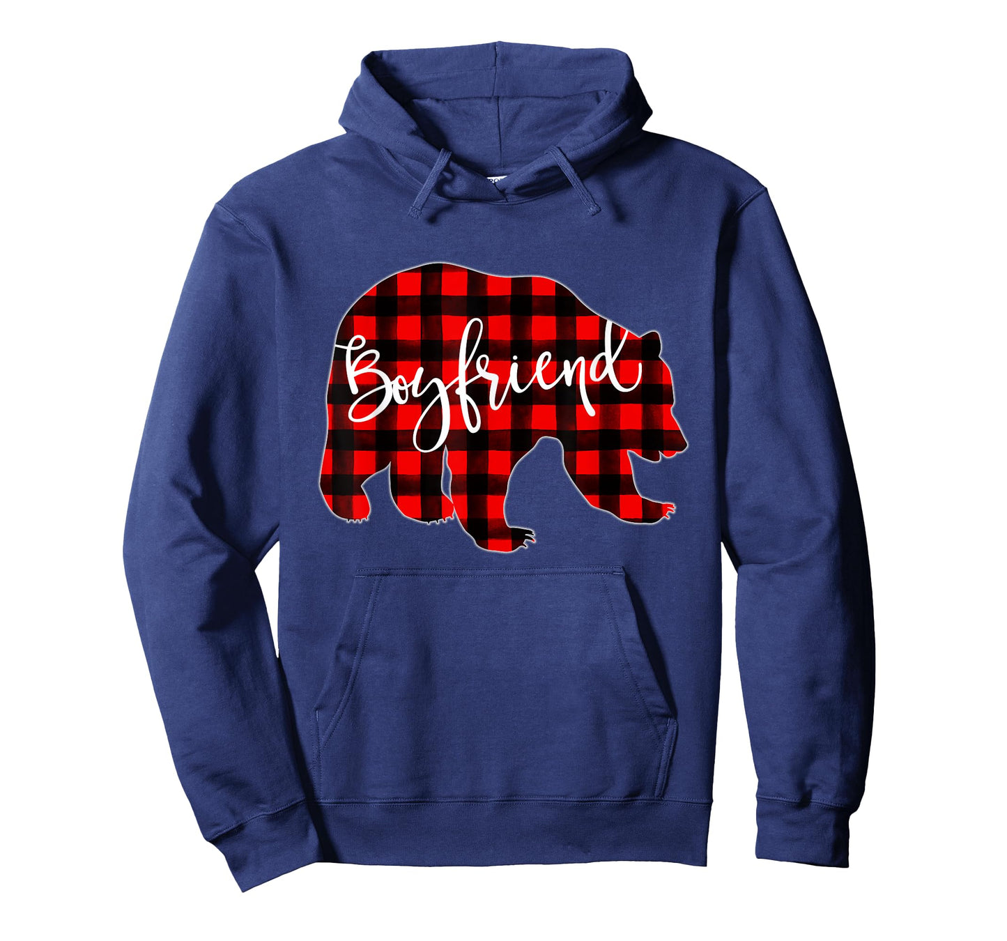 Red Plaid Boyfriend Bear Matching Family Christmas Buffalo T-Shirt