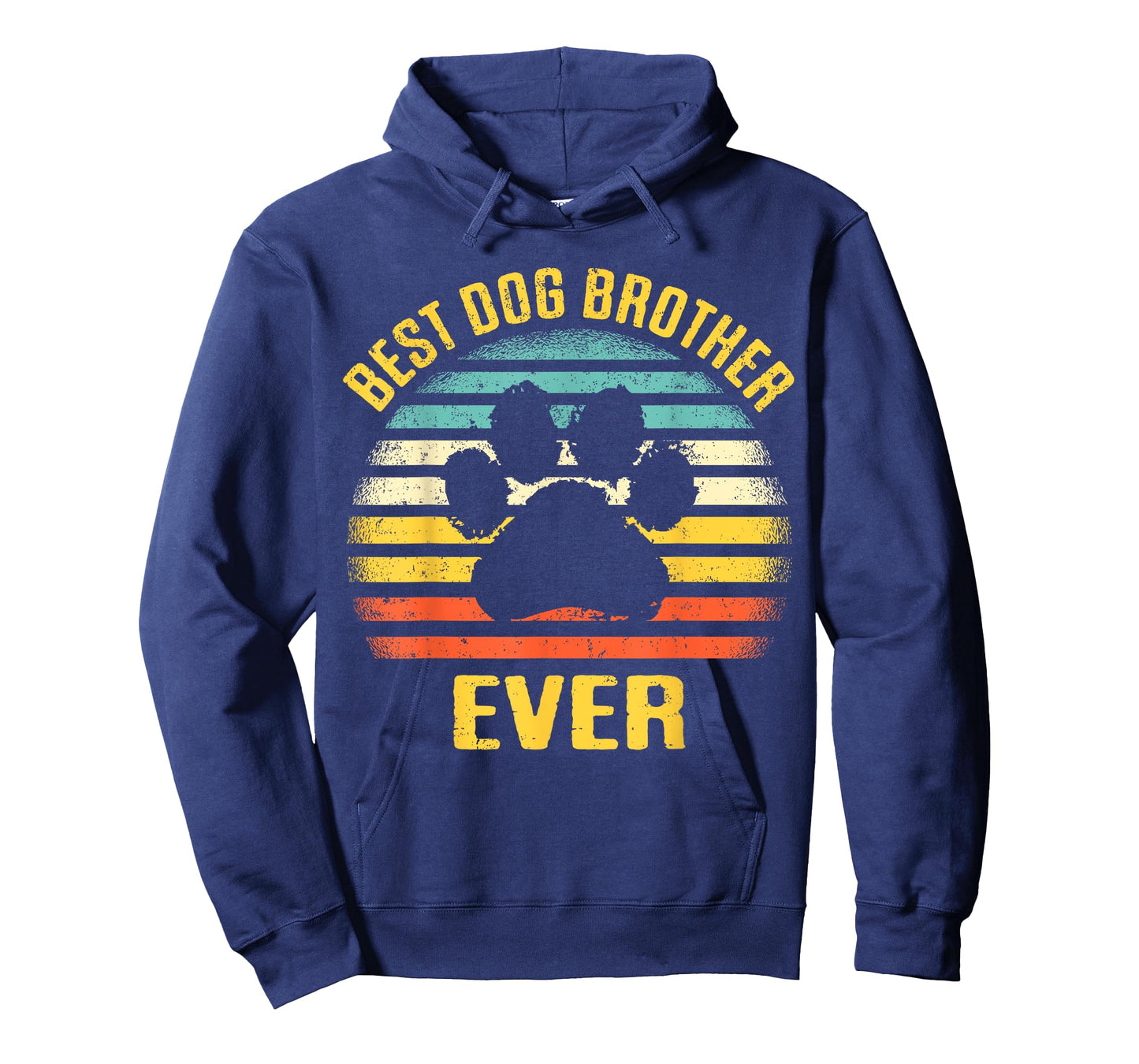 Best Dog Brother Ever Retro Paw Puppy Lover Men Women T-Shirt