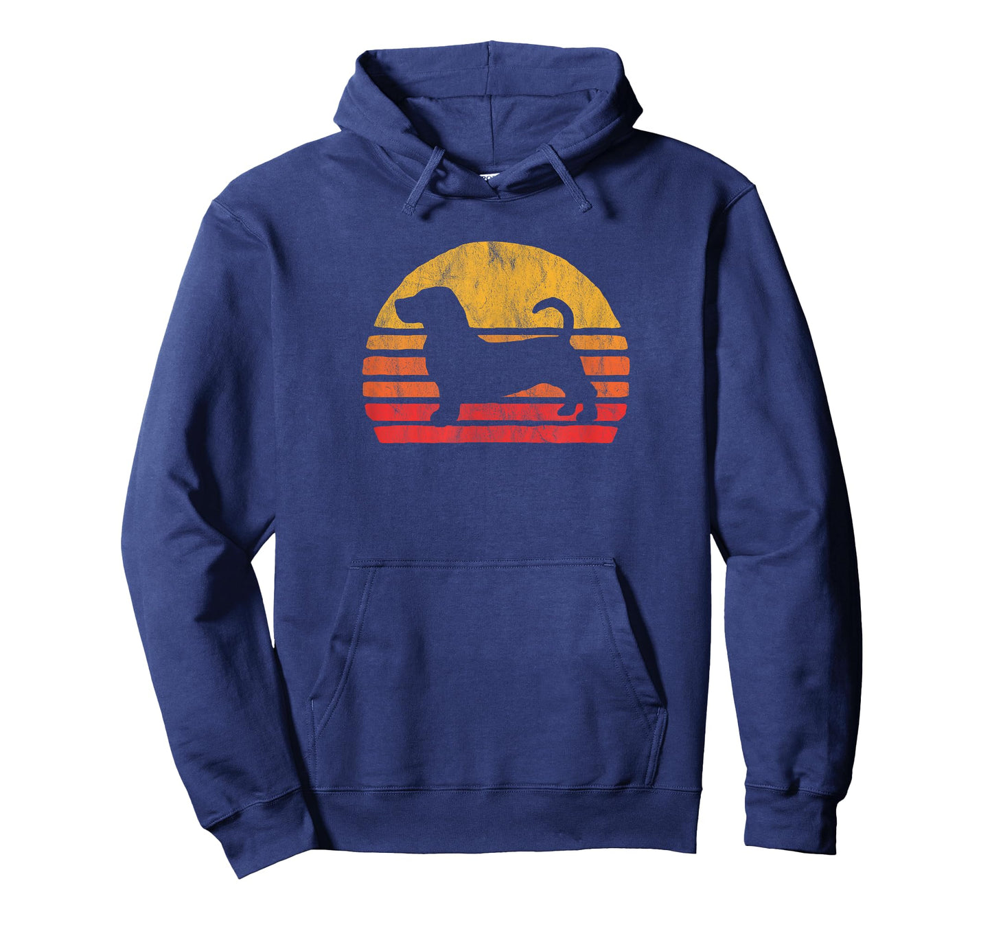 Retro Bassett Hound Sun Tee - Vintage Dog Breed Design T-Shirt for Men Women Kids