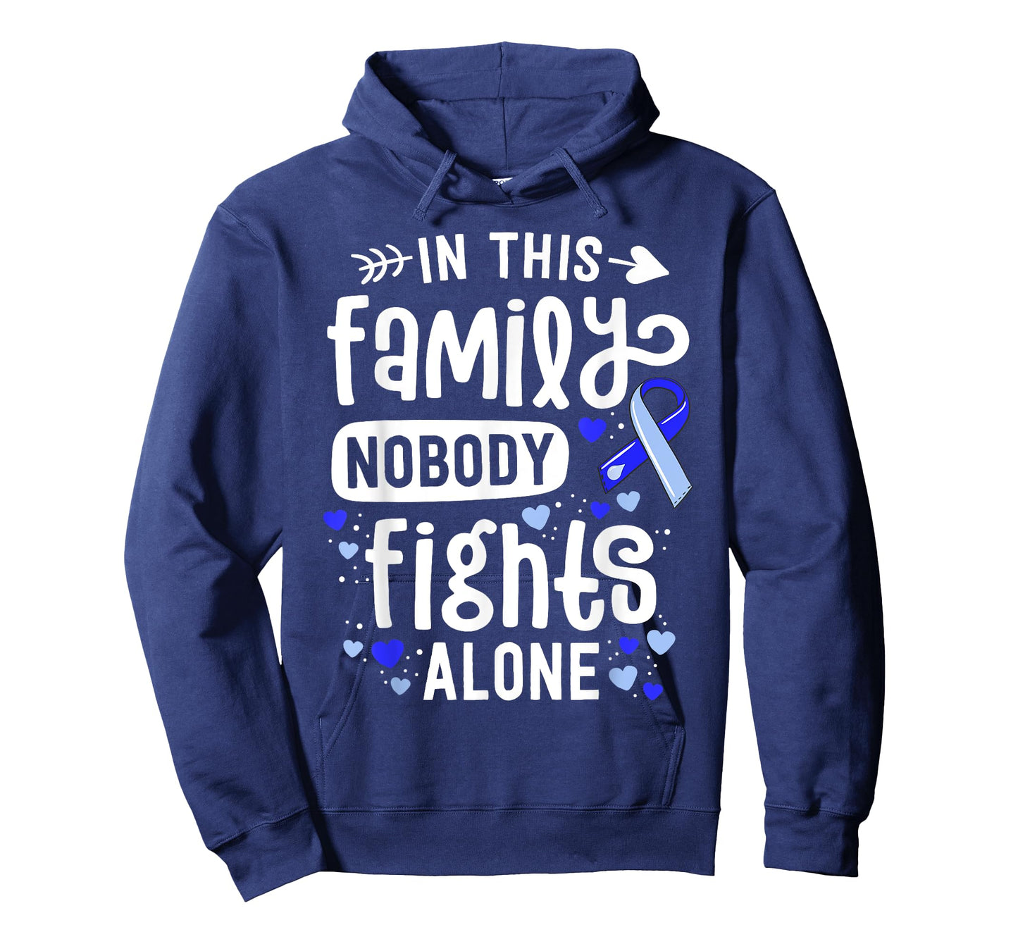 Family Hydrocephalus Awareness Month Brain Blue Ribbon T-Shirt