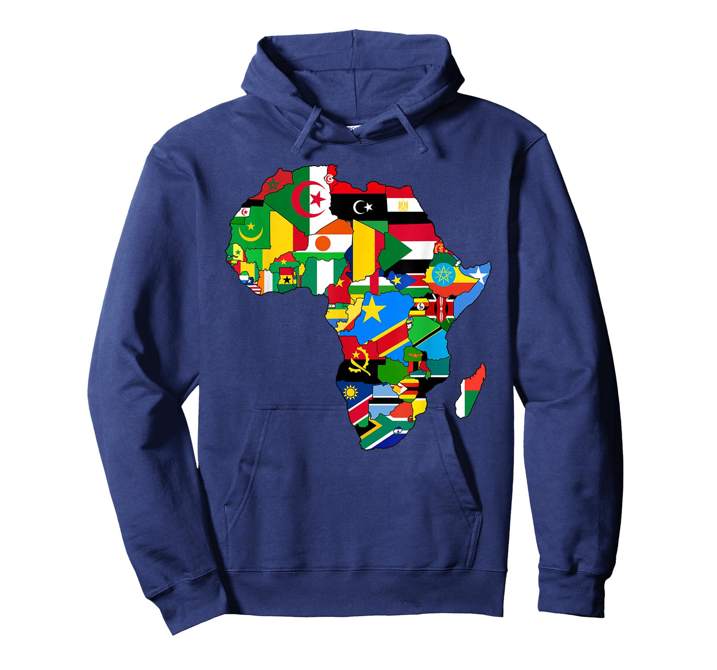 Love Africa With Flags Of African Countries In Africa Map T-Shirt