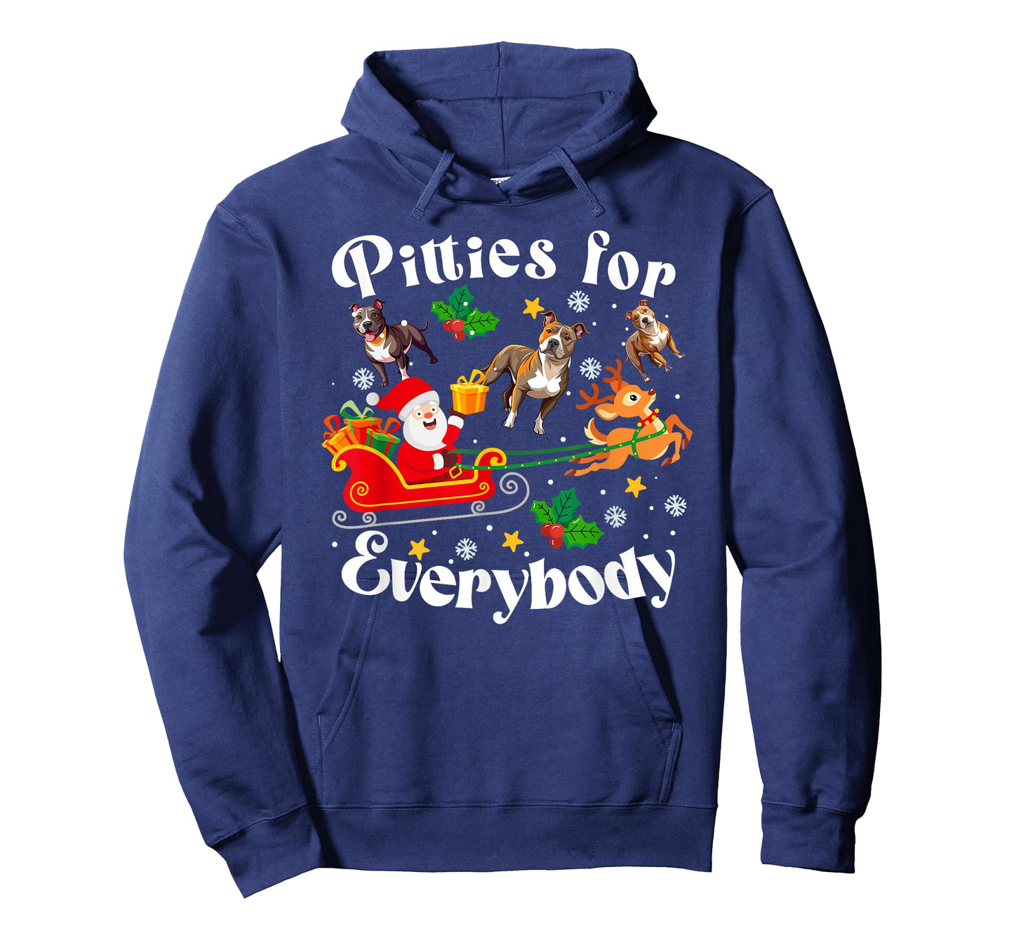 Pitties For Everybody Christmas Pitbull Dog Xmas Party T-Shirt